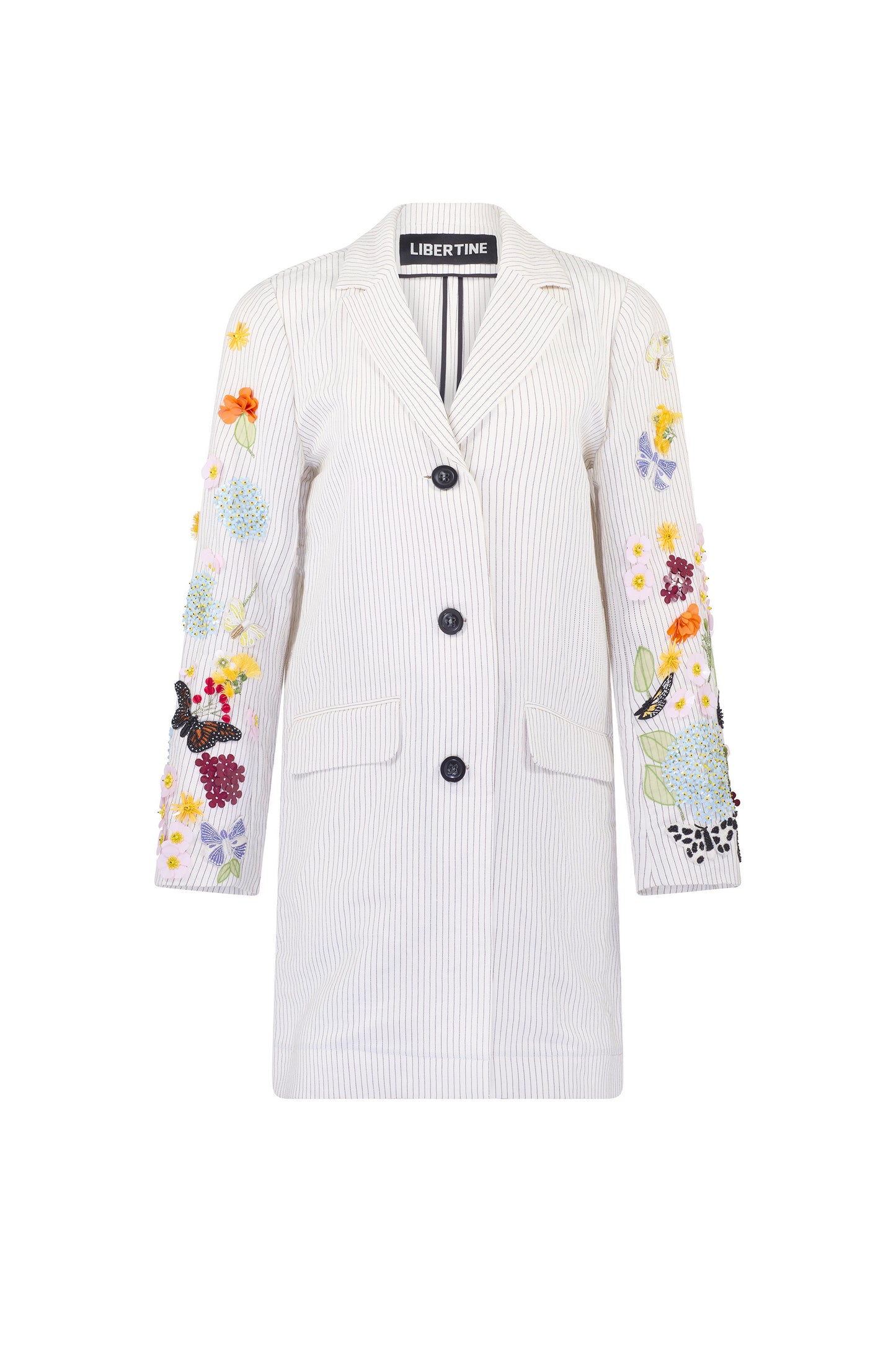 'BUTTERFLY FIELDS' EMBELLISHED WORK COAT - - Libertine