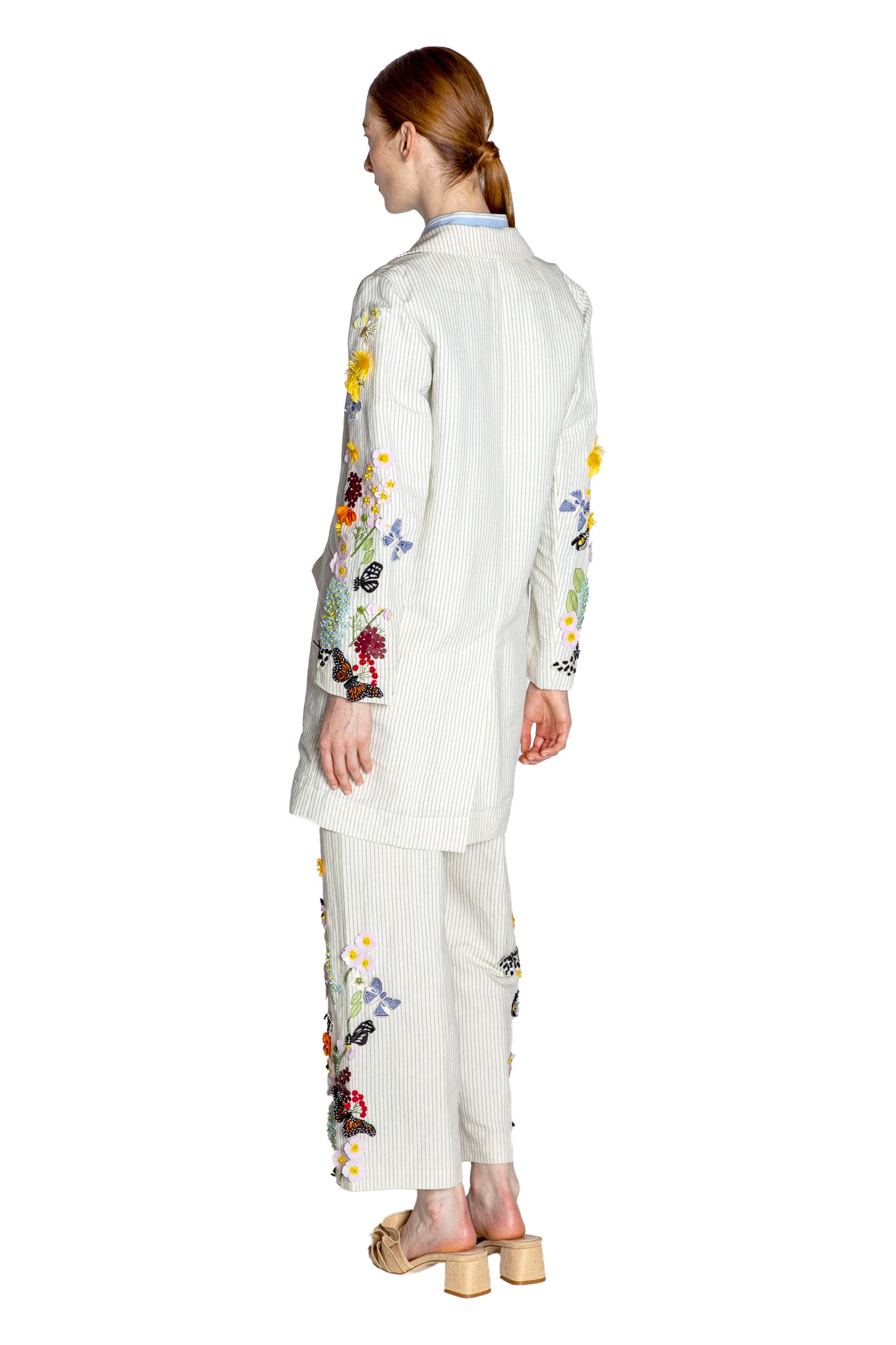 'BUTTERFLY FIELDS' EMBELLISHED WORK COAT - - Libertine