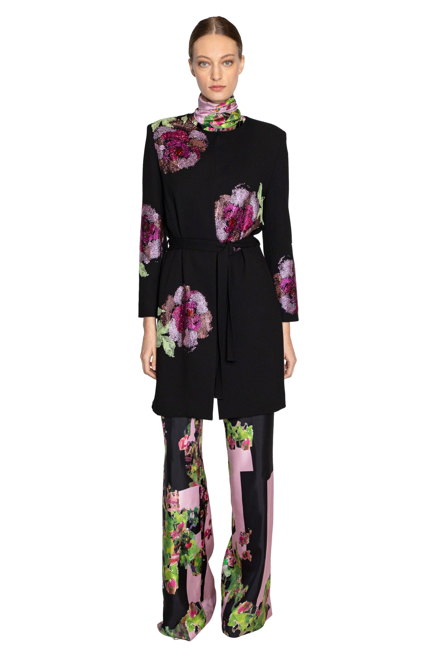 'AMERICAN BEAUTY' BELTED COLLARLESS COAT - - Libertine