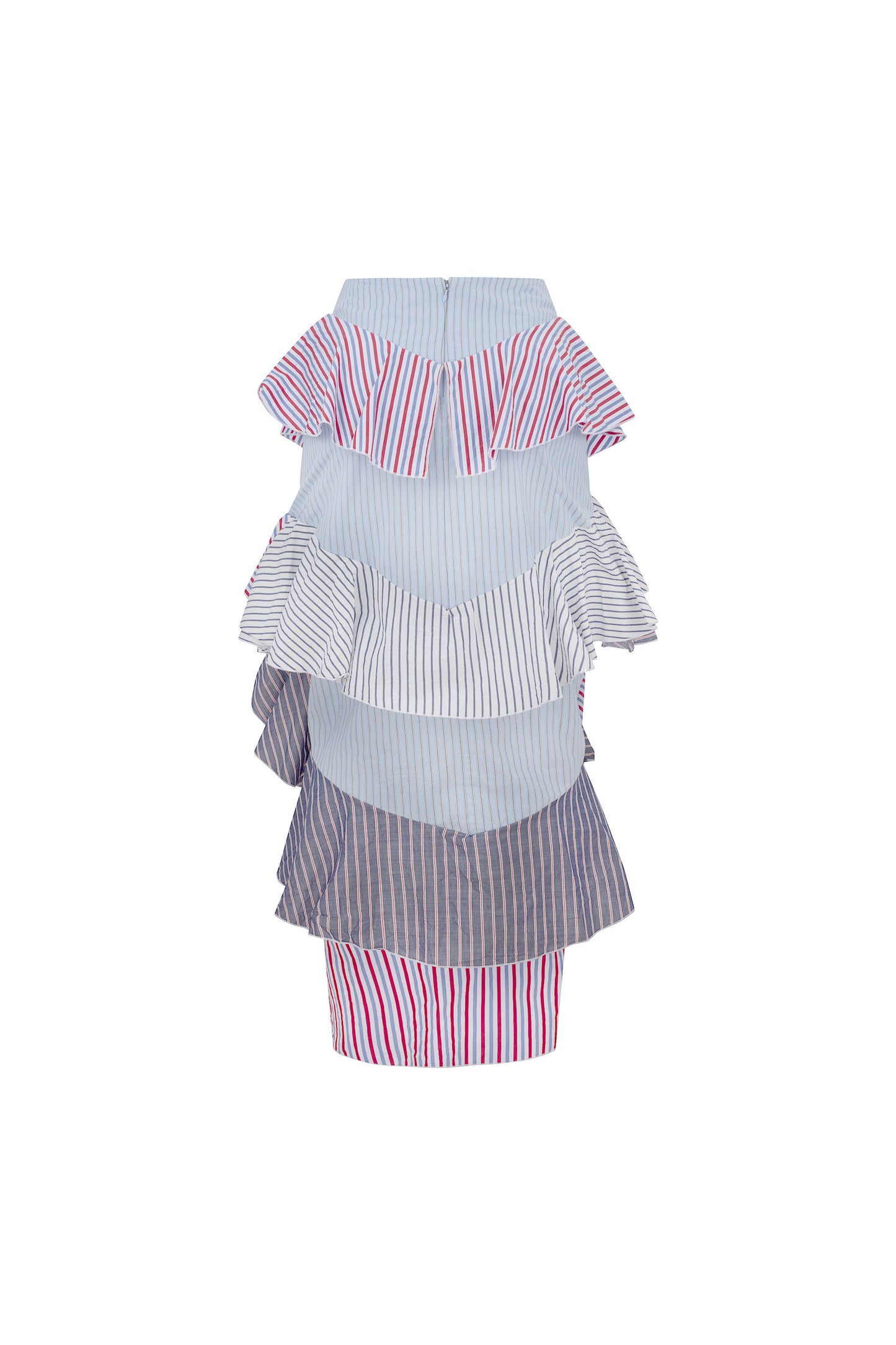 'OF EVERY STRIPE' LONG RUFFLE SKIRT - - Libertine