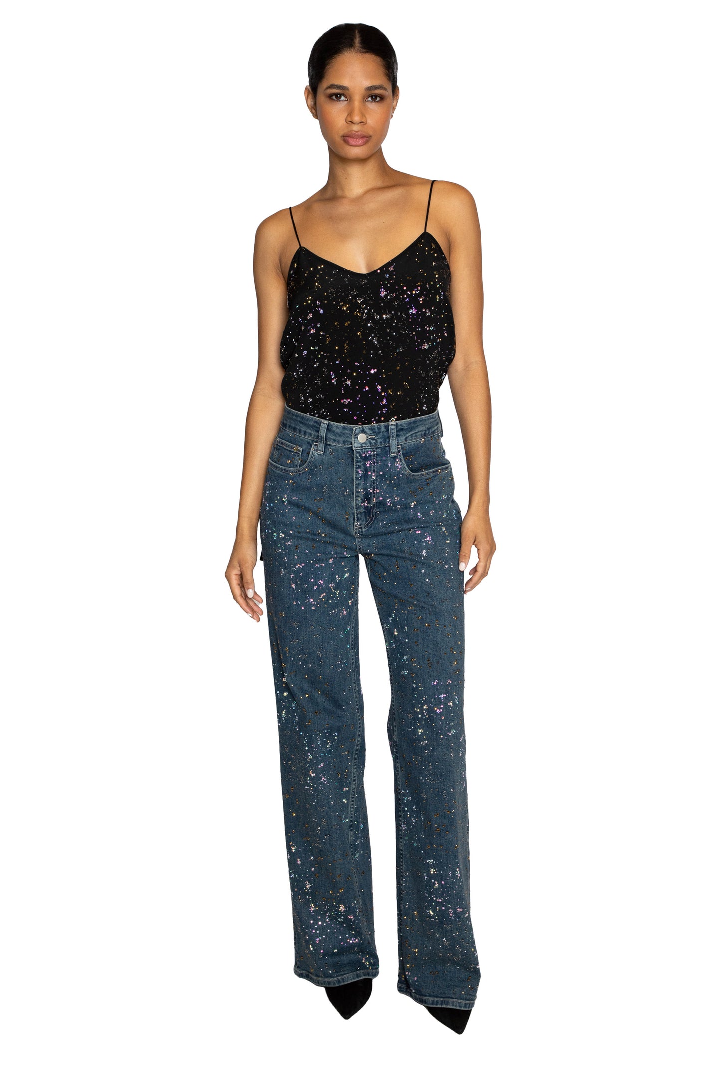 'METEOR SHOWER' BAGGY JEAN WITH BACK LABELS - - Libertine