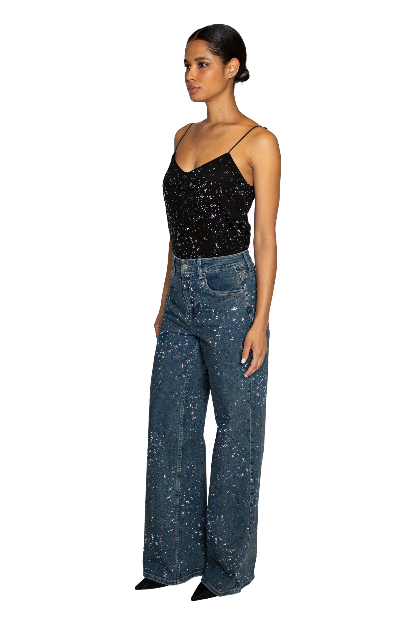 'METEOR SHOWER' BAGGY JEAN WITH BACK LABELS - - Libertine