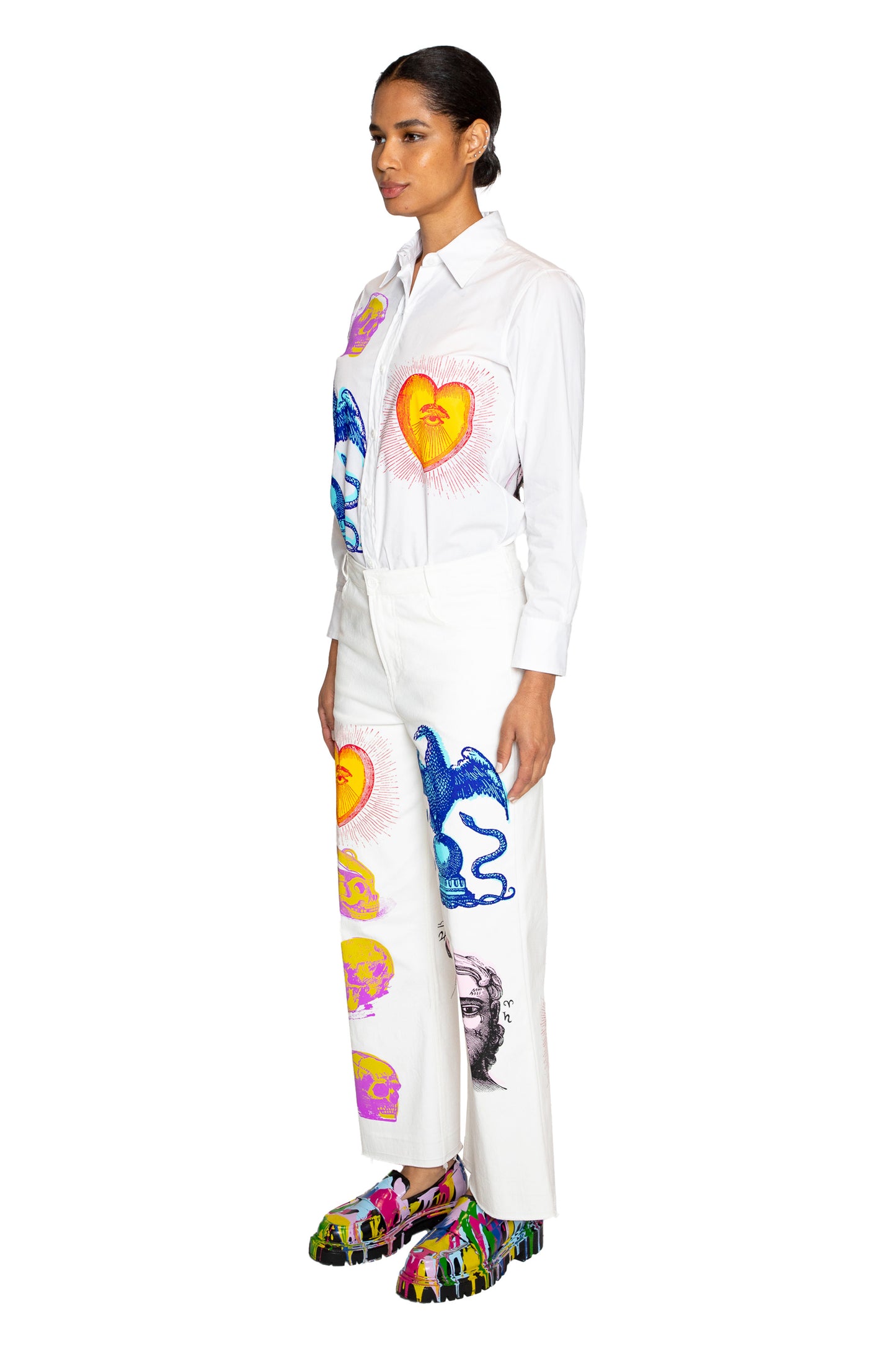 'LEO SUN' CROPPED WIDE LEG PANT - - Libertine