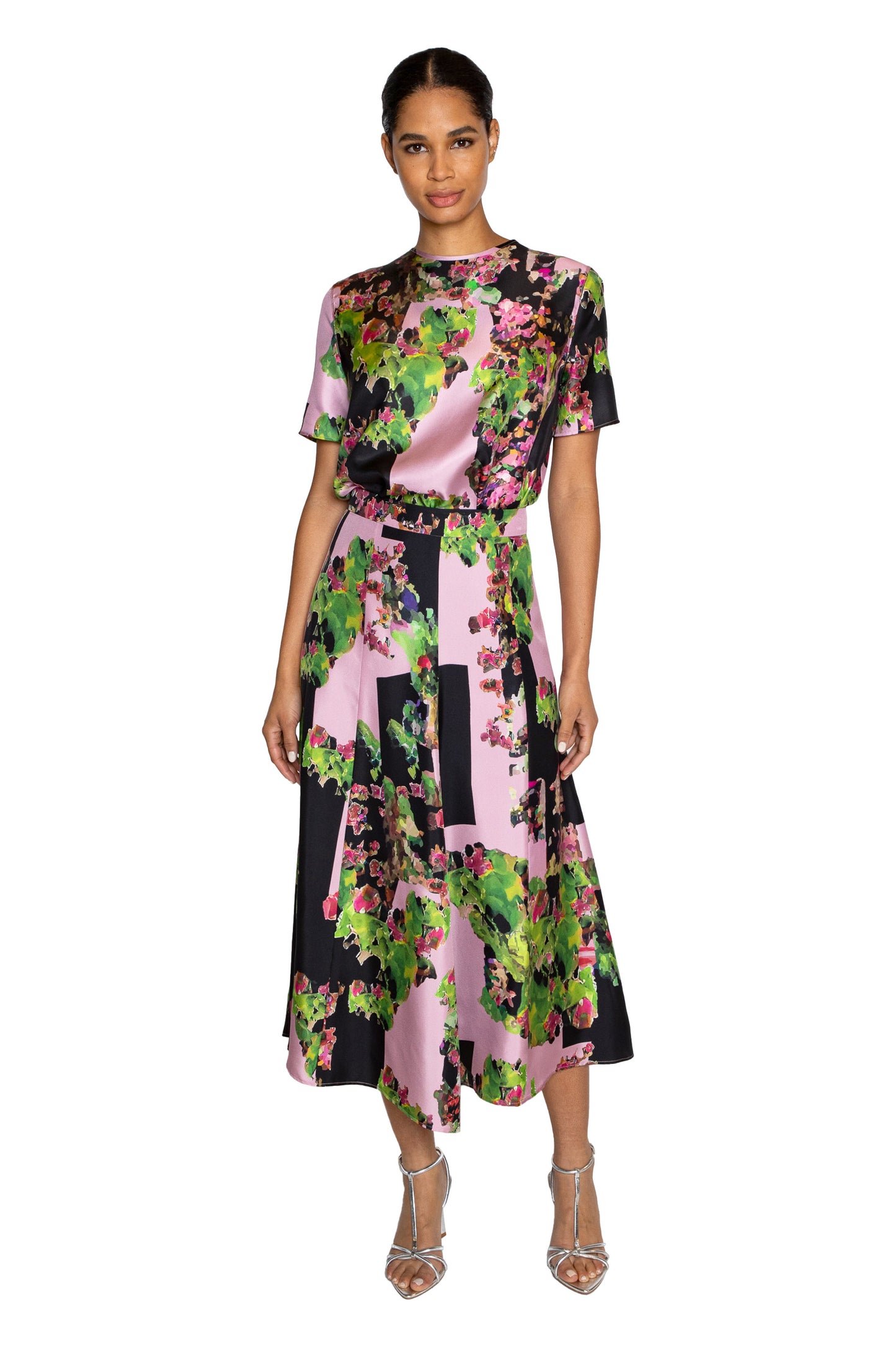 'PINK LONDON TERRACE' TULIP SKIRT - - Libertine