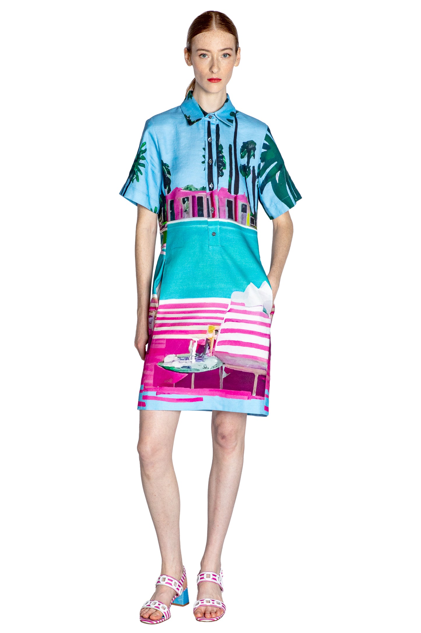 'POOLSIDE' PREPPY DRESS - - Libertine