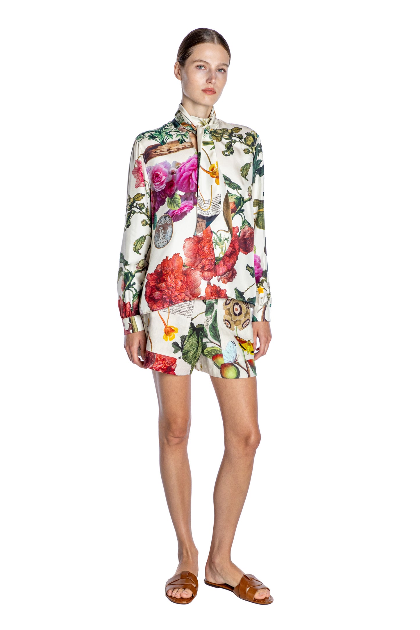 'HOLLYHOCK' SLIM KEITH TIE BLOUSE - - Libertine