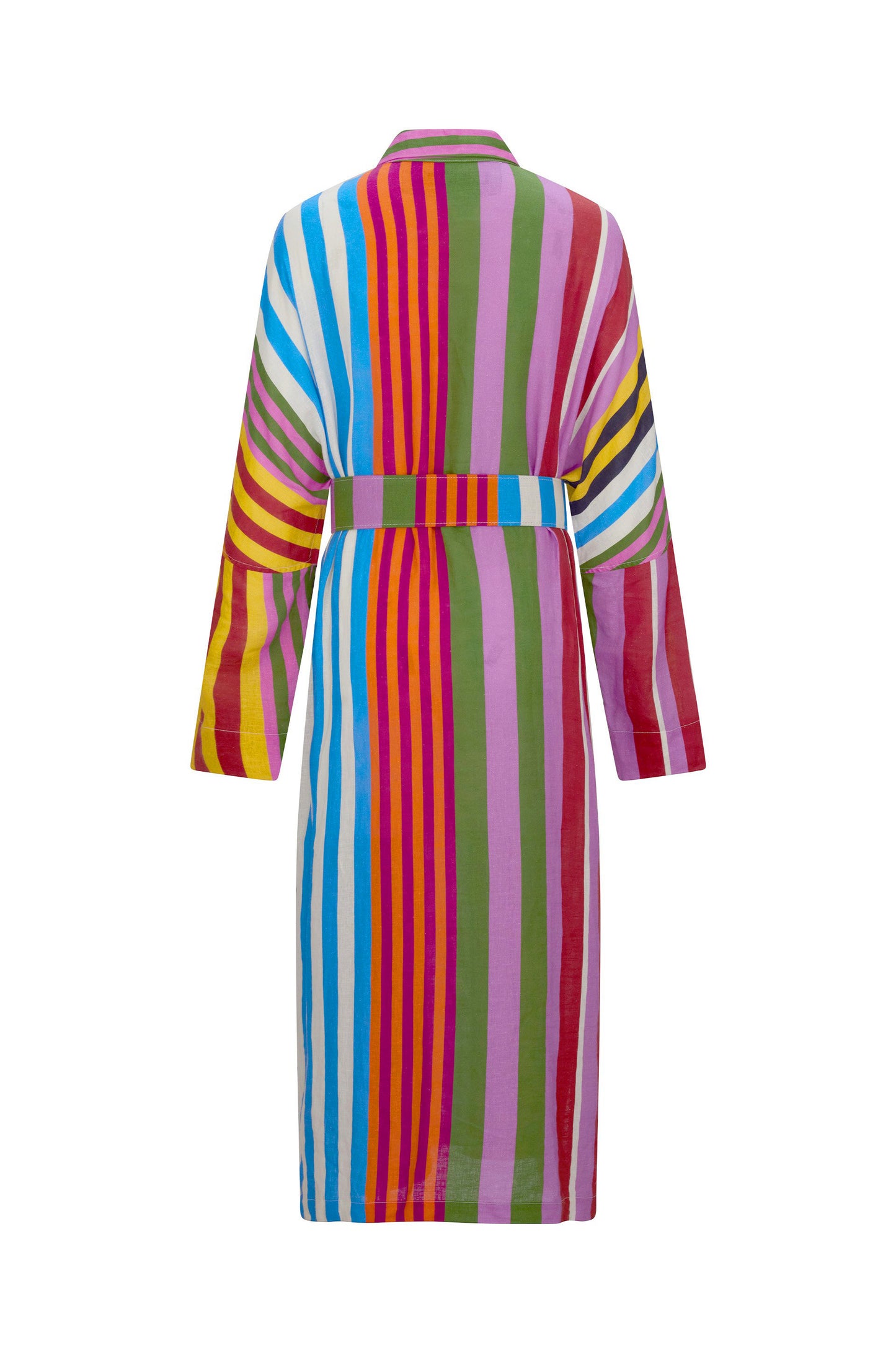 'TANGIER STRIPE' BELTED BUTTON DOWN SHIRT DRESS - - Libertine