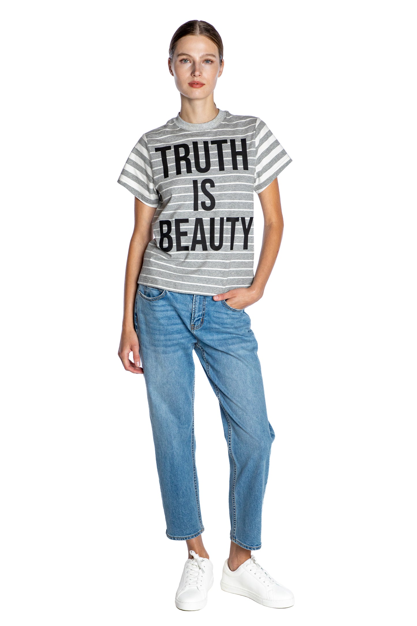 'TRUTH IS BEAUTY' SLIM SHORT SLEEVE T SHIRT - - Libertine