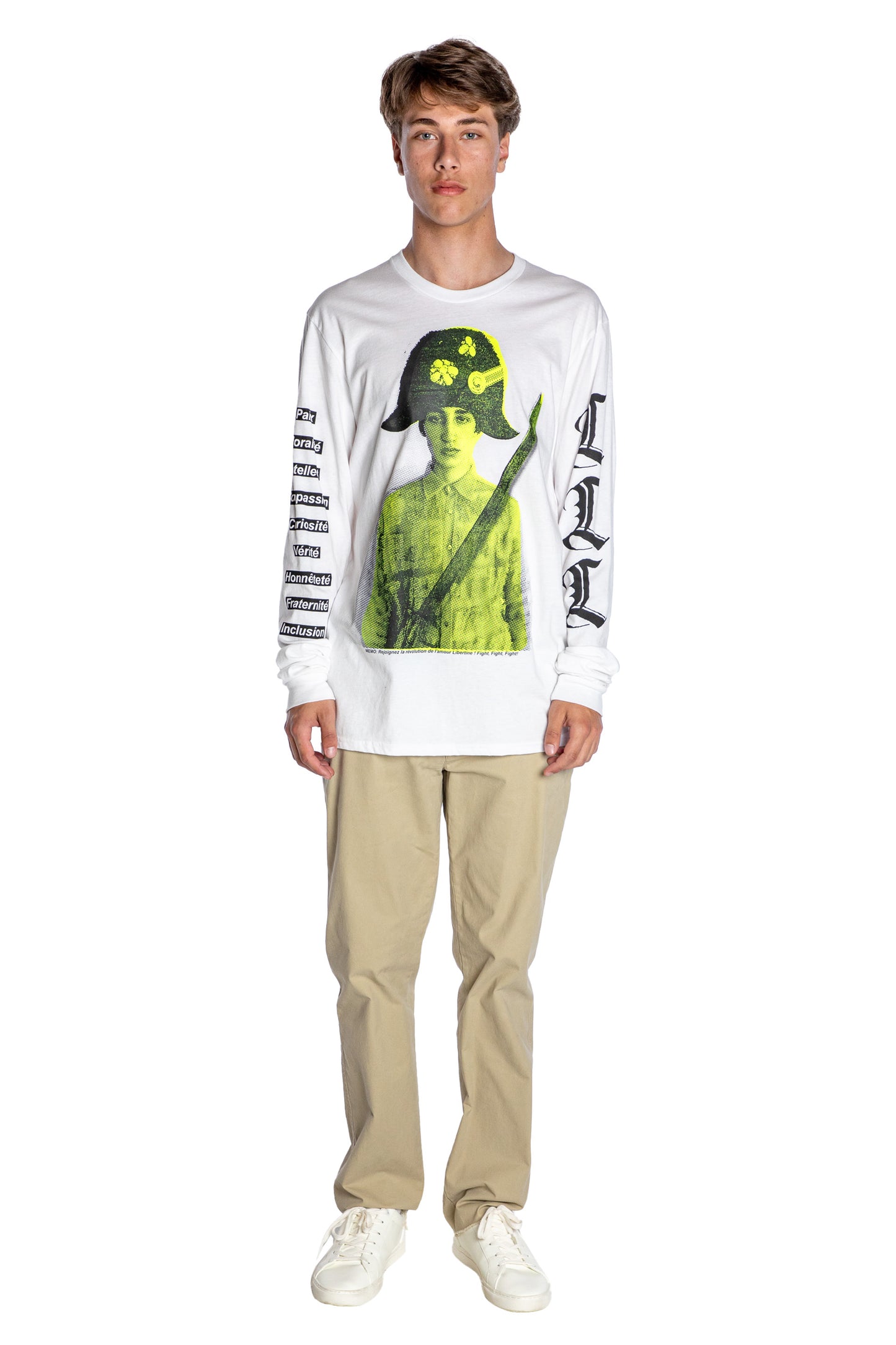 'PAIX SILK SCREEN' LONG SLEEVE T SHIRT - - Libertine