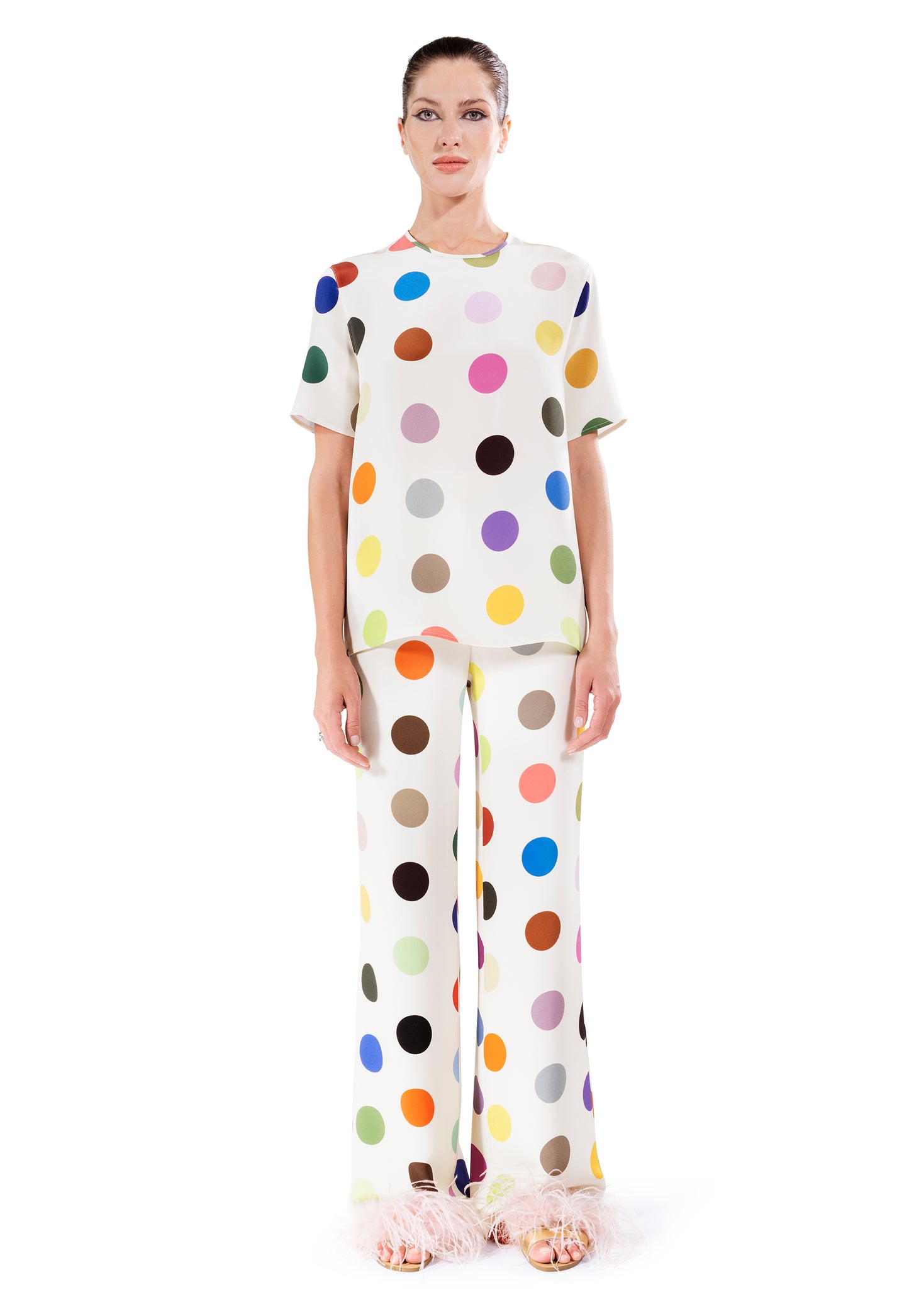 'SPOTS' WIDE LEG PANTS - - Libertine