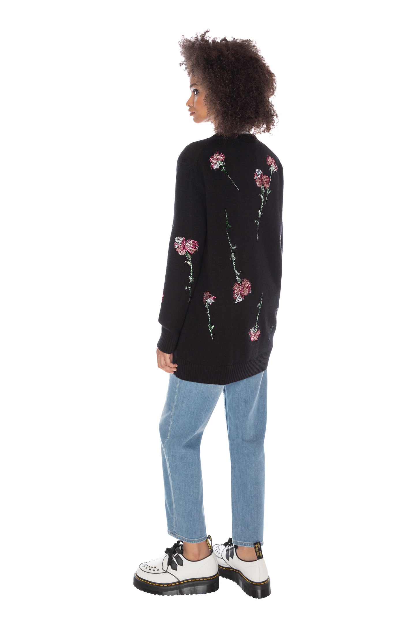 'CECIL BEATON PINK CARNATION' OVERSIZED CARDIGAN - - Libertine