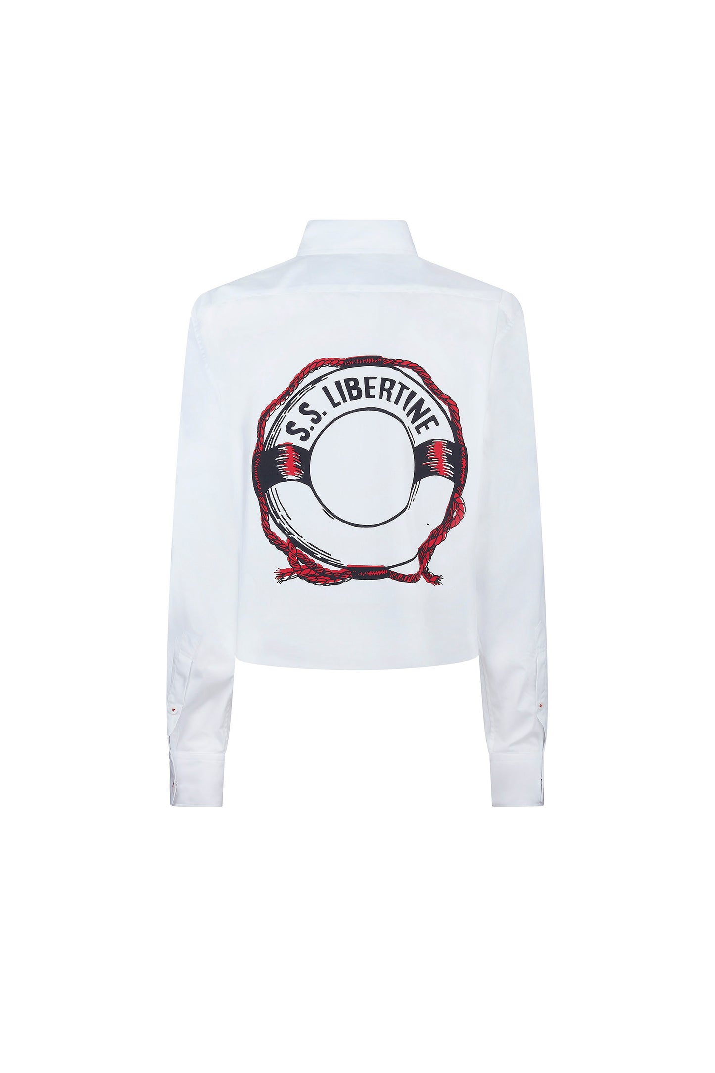 'S.S LIBERTINE' CROPPED CLASSIC SHIRT - - Libertine