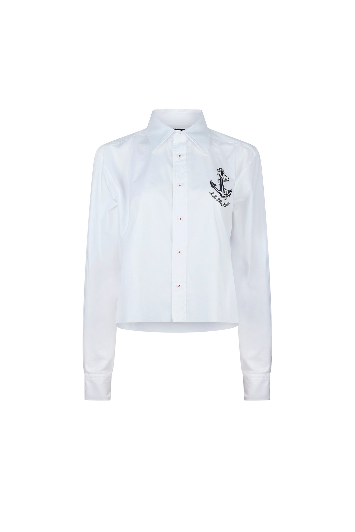'S.S LIBERTINE' CROPPED CLASSIC SHIRT - - Libertine