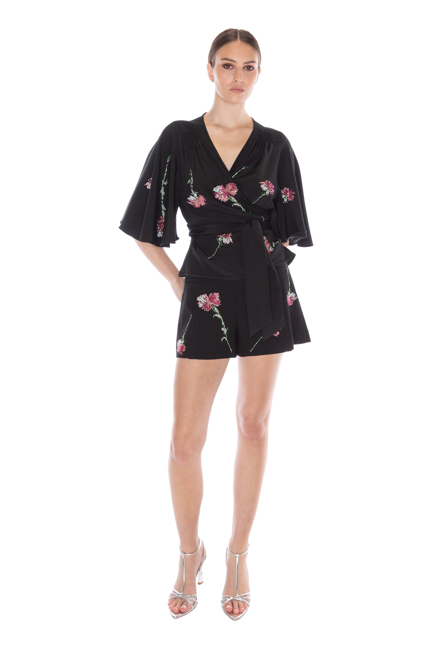 'CECIL BEATON PINK CARNATION' BUTTERFLY BLOUSE - - Libertine