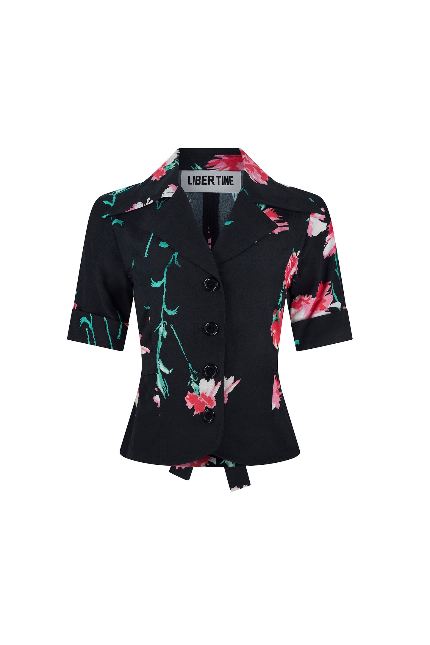 'CECIL BEATON PINK CARNATION' JAZZY BLOUSE - - Libertine