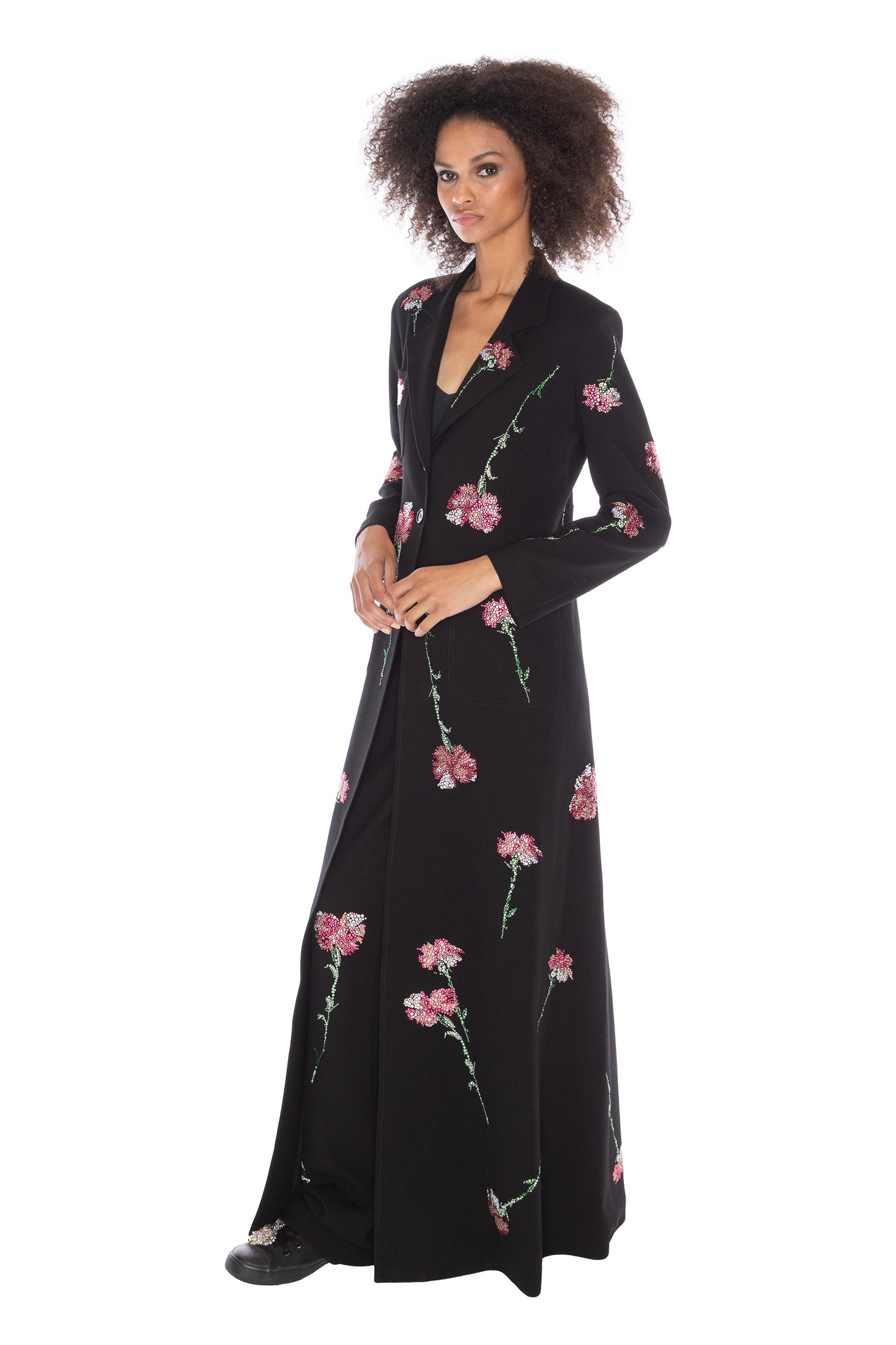 'CECIL BEATON PINK CARNATION' MAXI COAT - - Libertine