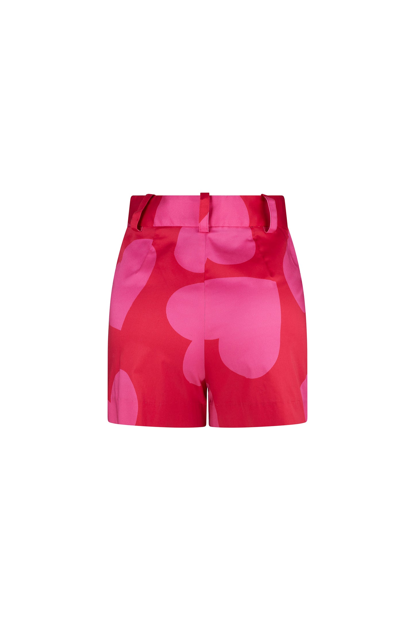 'PINKY RED HEARTS' HIGH WAISTED SHORTS - - Libertine