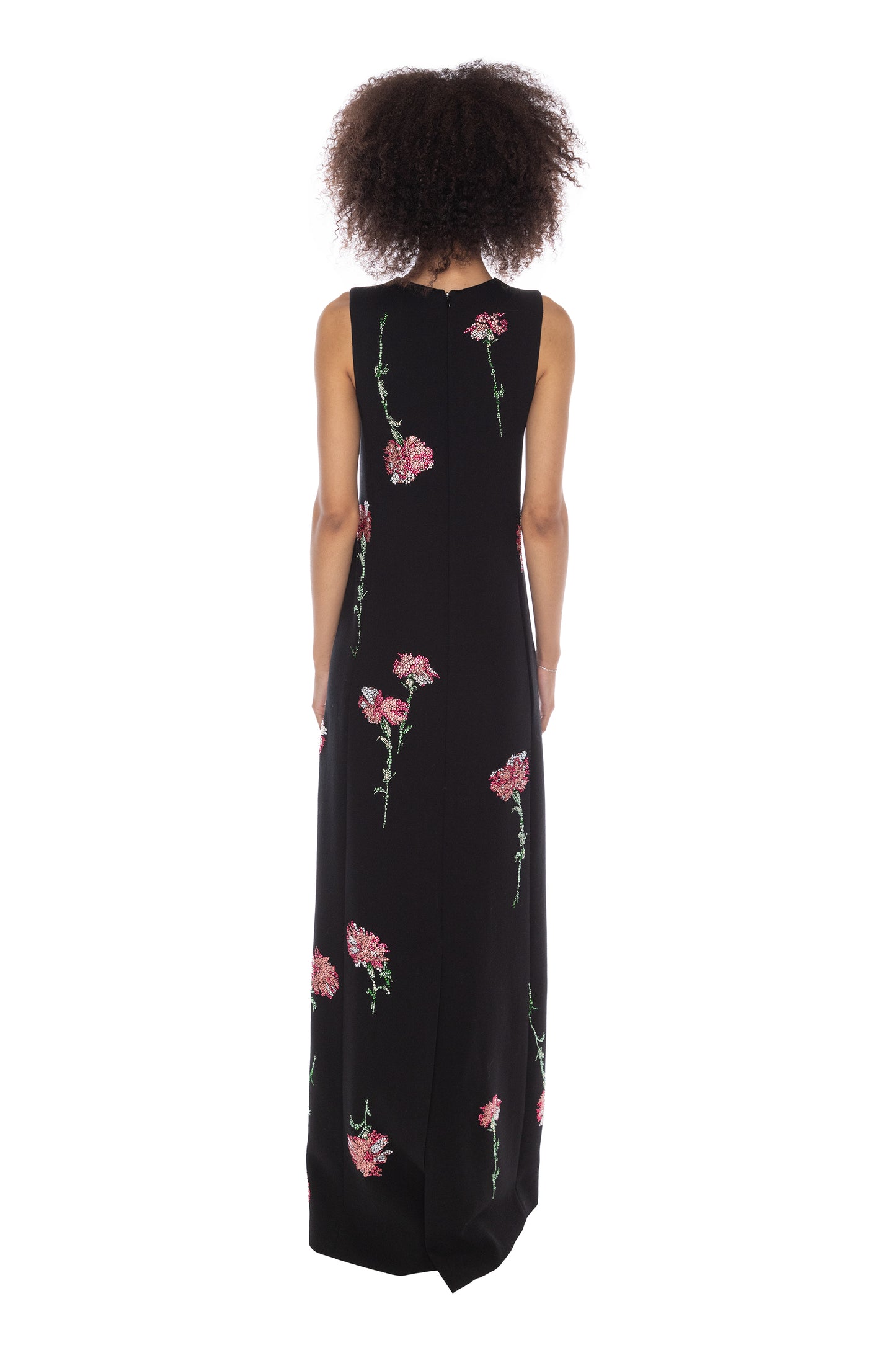 'CECIL BEATON PINK CARNATION' LONG SHIFT DRESS - - Libertine
