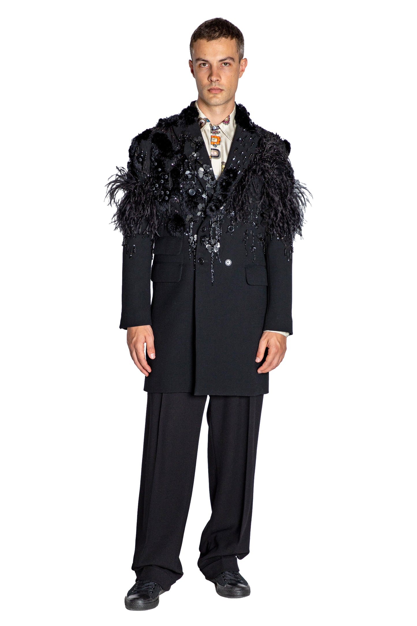 'LABYRINTH' EMBELLISHED DOUBLE BREASTED COAT - - Libertine