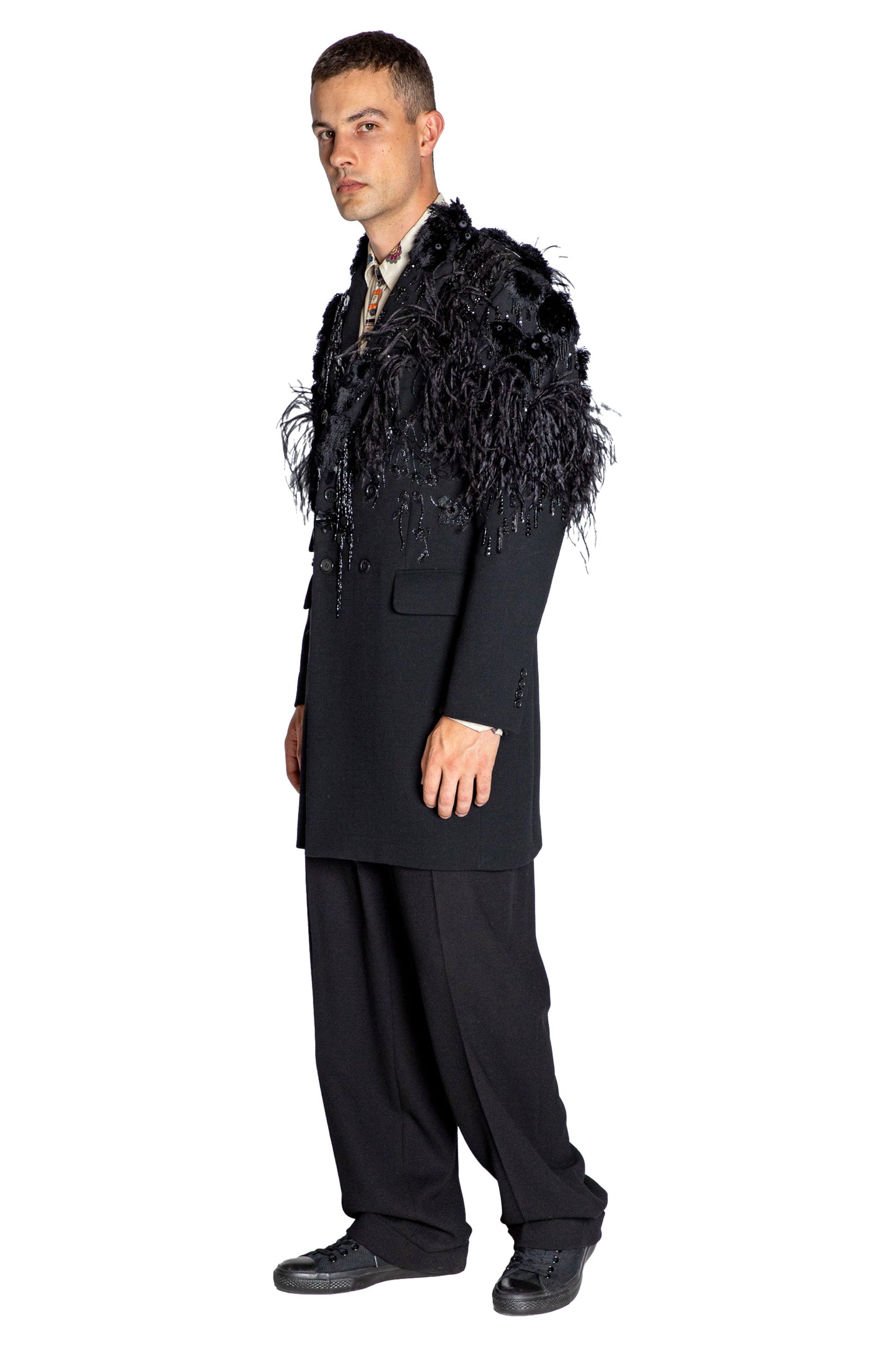 'LABYRINTH' EMBELLISHED DOUBLE BREASTED COAT - - Libertine