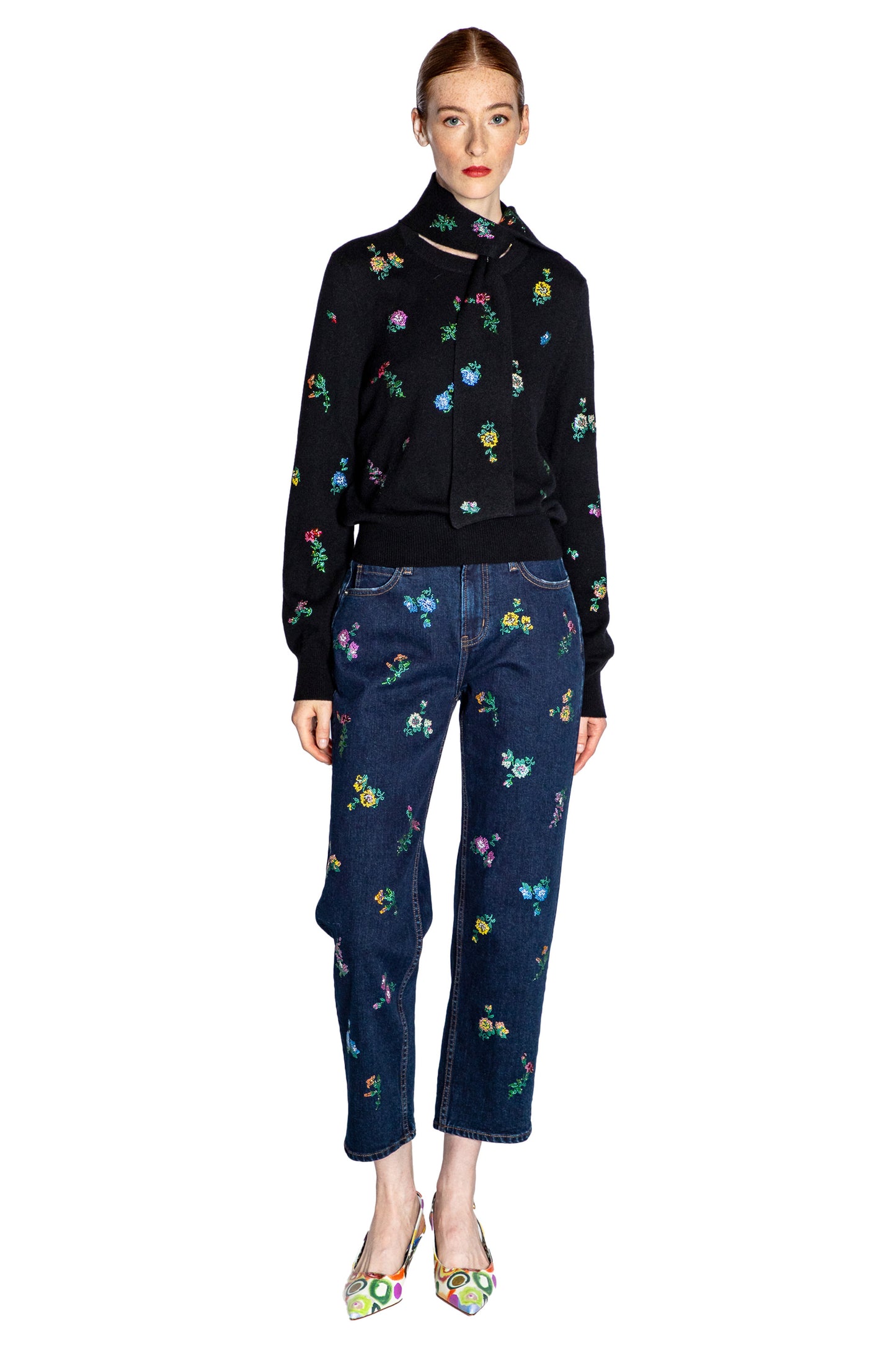 'JOY AND MIRTH' SCARF SWEATER - - Libertine