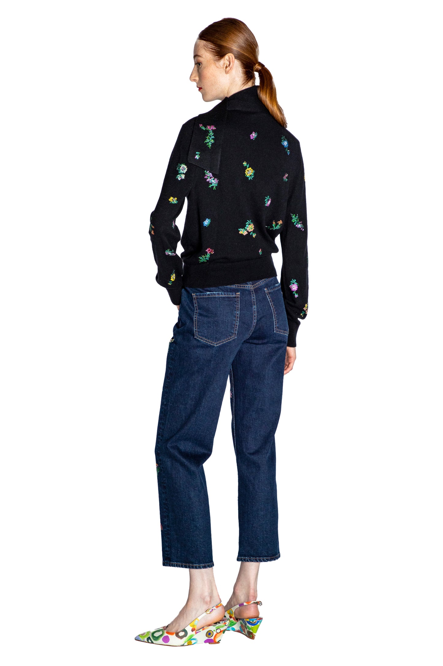 'JOY AND MIRTH' SCARF SWEATER - - Libertine