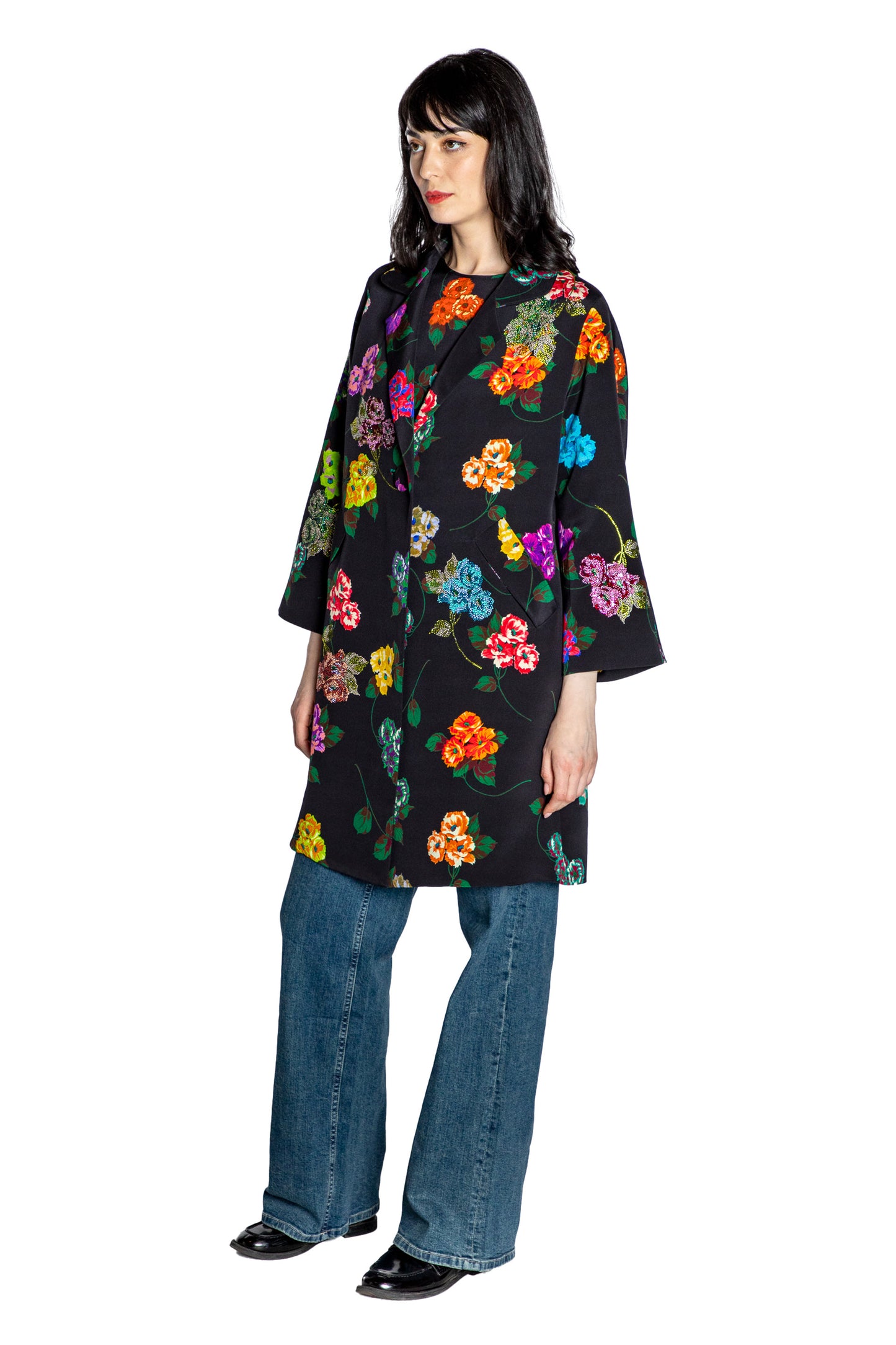 'ANTIQUE PRIMROSE' NOTCHED LAPEL COAT - - Libertine