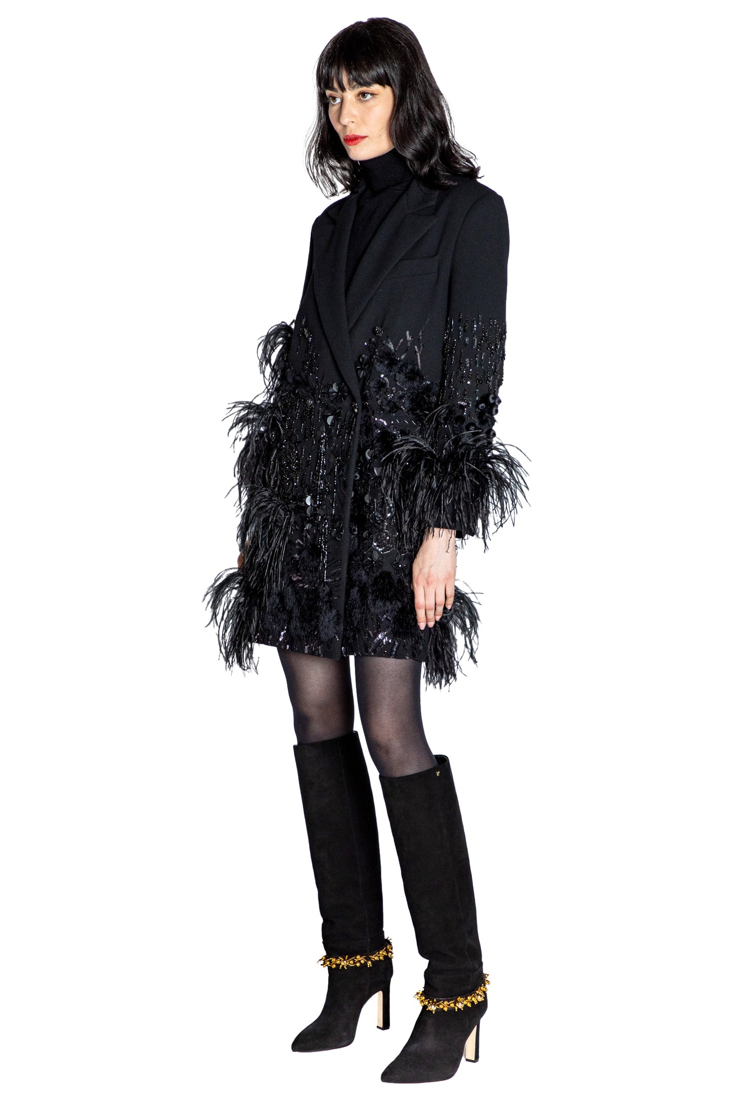 'LABYRINTH' WOMEN'S EMBELLISHED DOUBLE BREASTED COAT - - Libertine