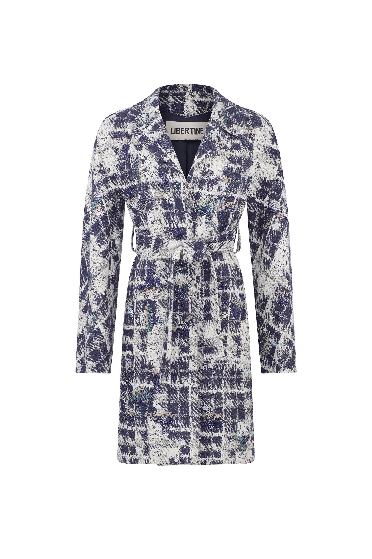 'SNOW DRIFT' PATCH POCKET WRAP COAT - - Libertine