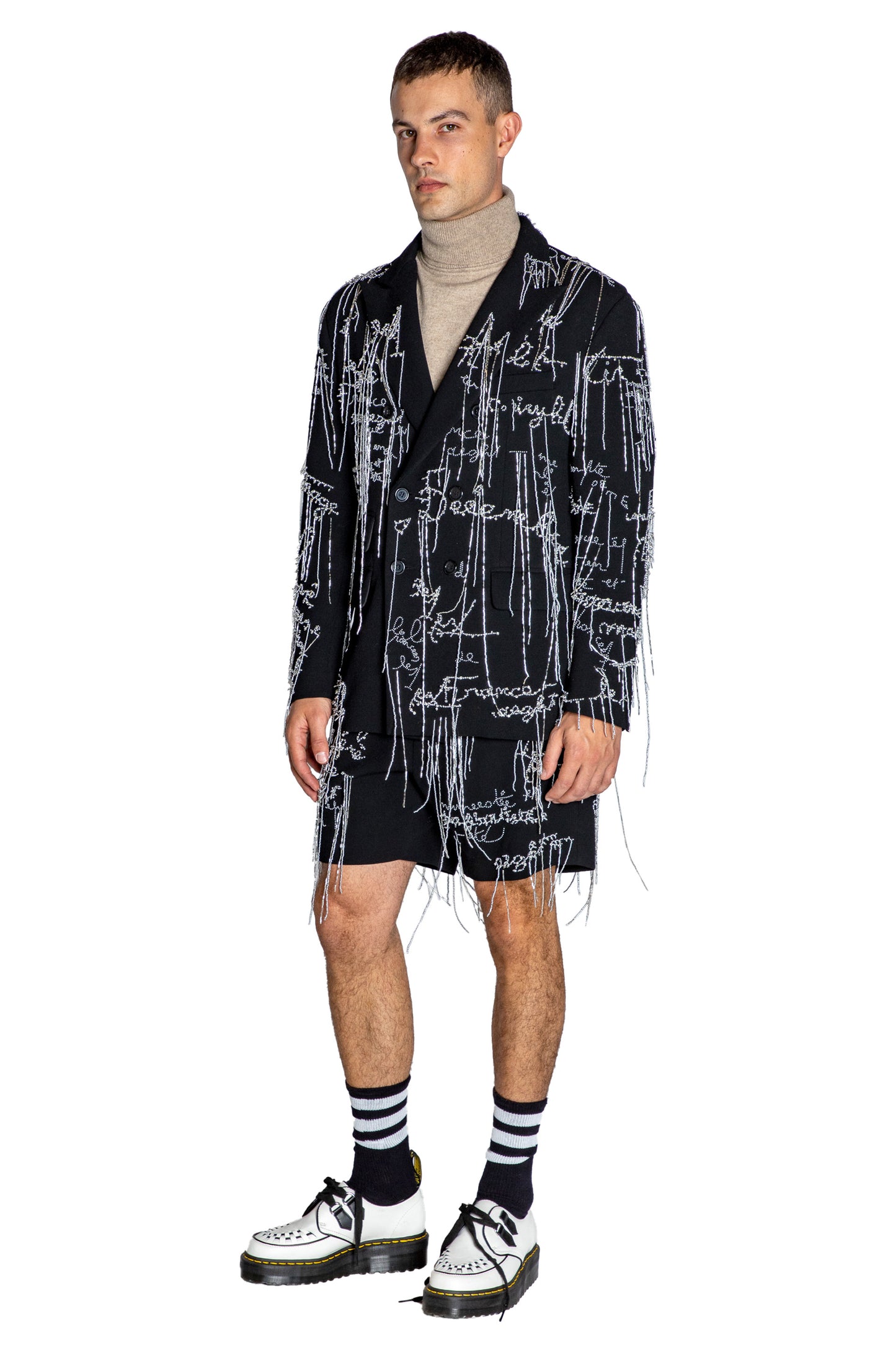 'BODY LANGUAGE' HAND EMBROIDERY DOUBLE BREASTED JACKET - - Libertine