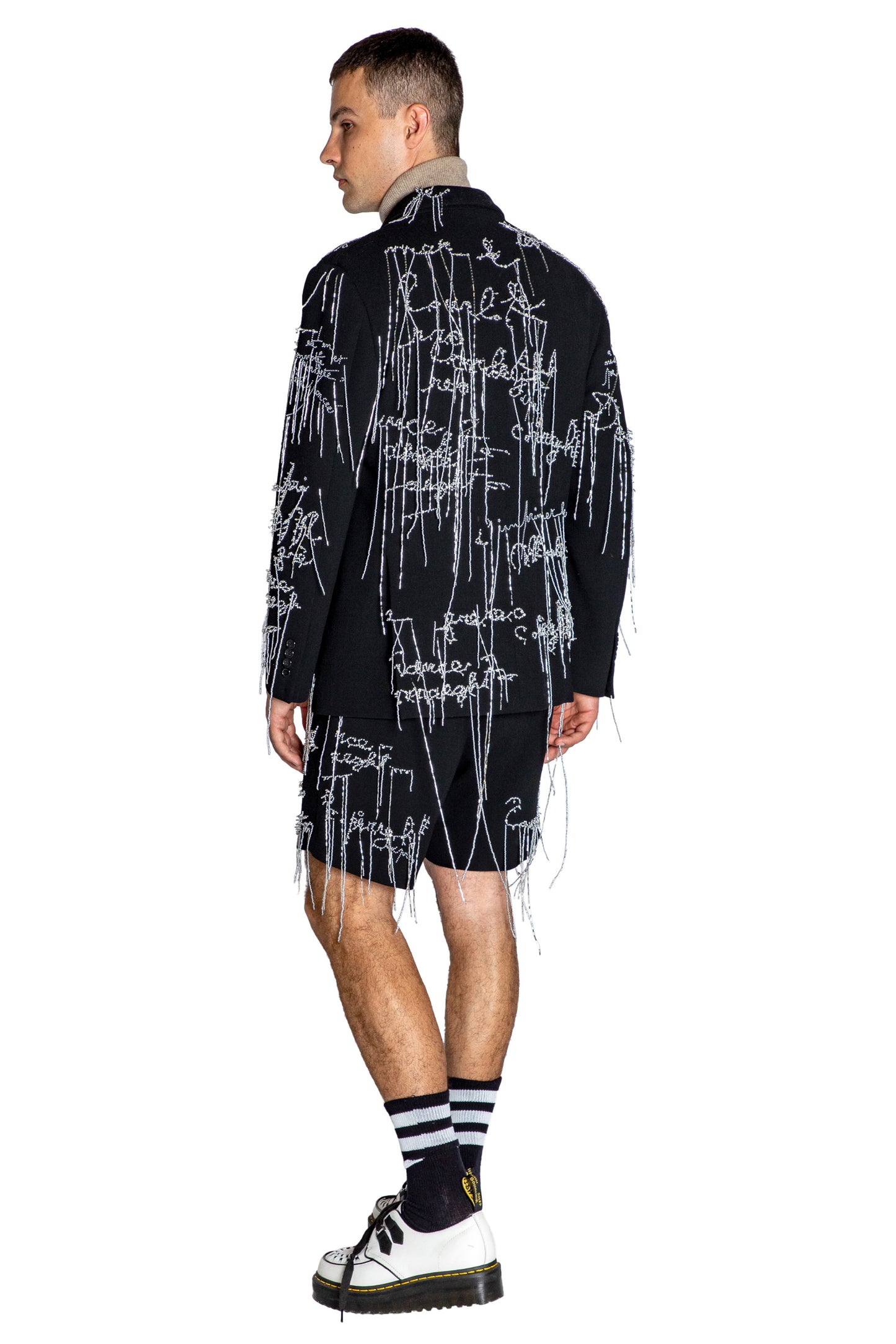 'BODY LANGUAGE' HAND EMBROIDERY DOUBLE BREASTED JACKET - - Libertine