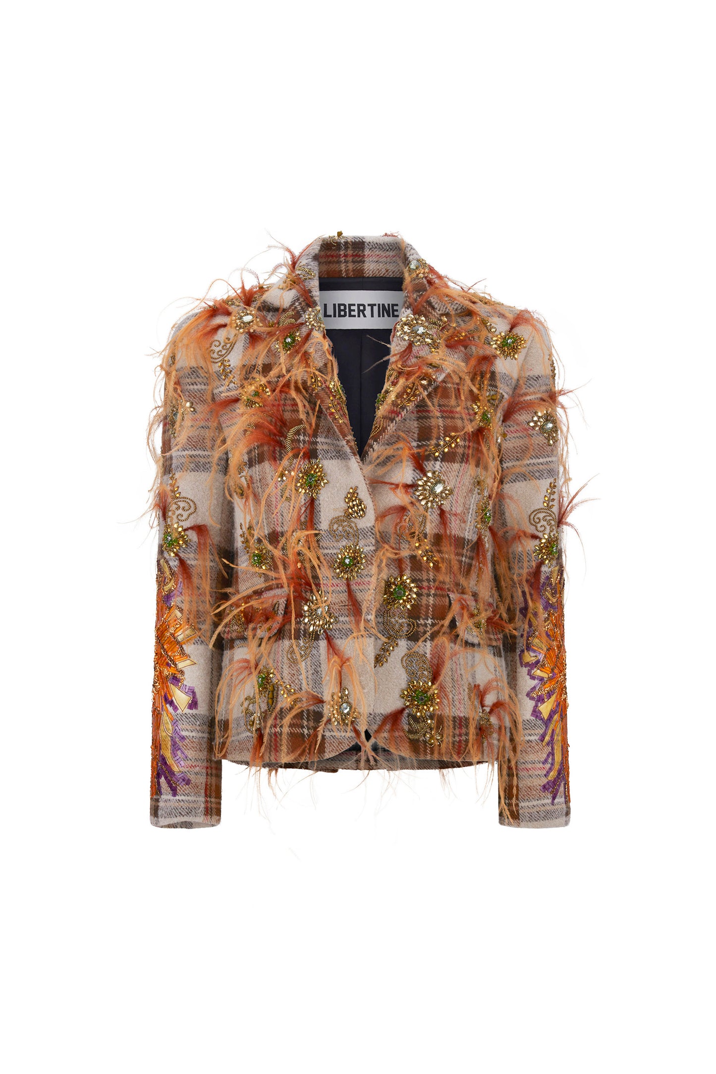 'SCOTTISH HIGHLANDS' EMBELLISHED L/S SHORT JACKET - - Libertine