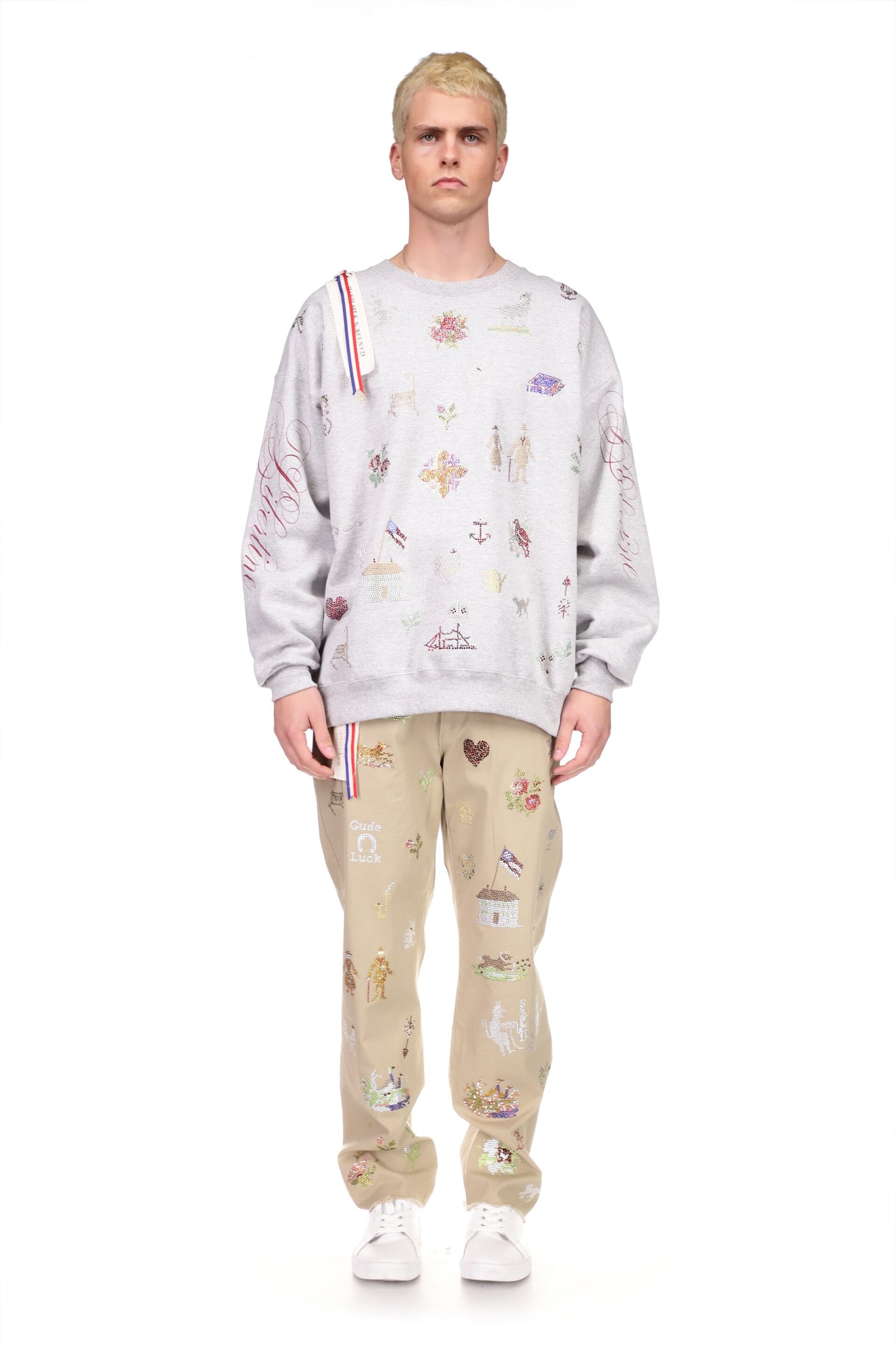 '19th Century Sampler' Pullover Sweatshirt - SWEATSHIRTS - Libertine