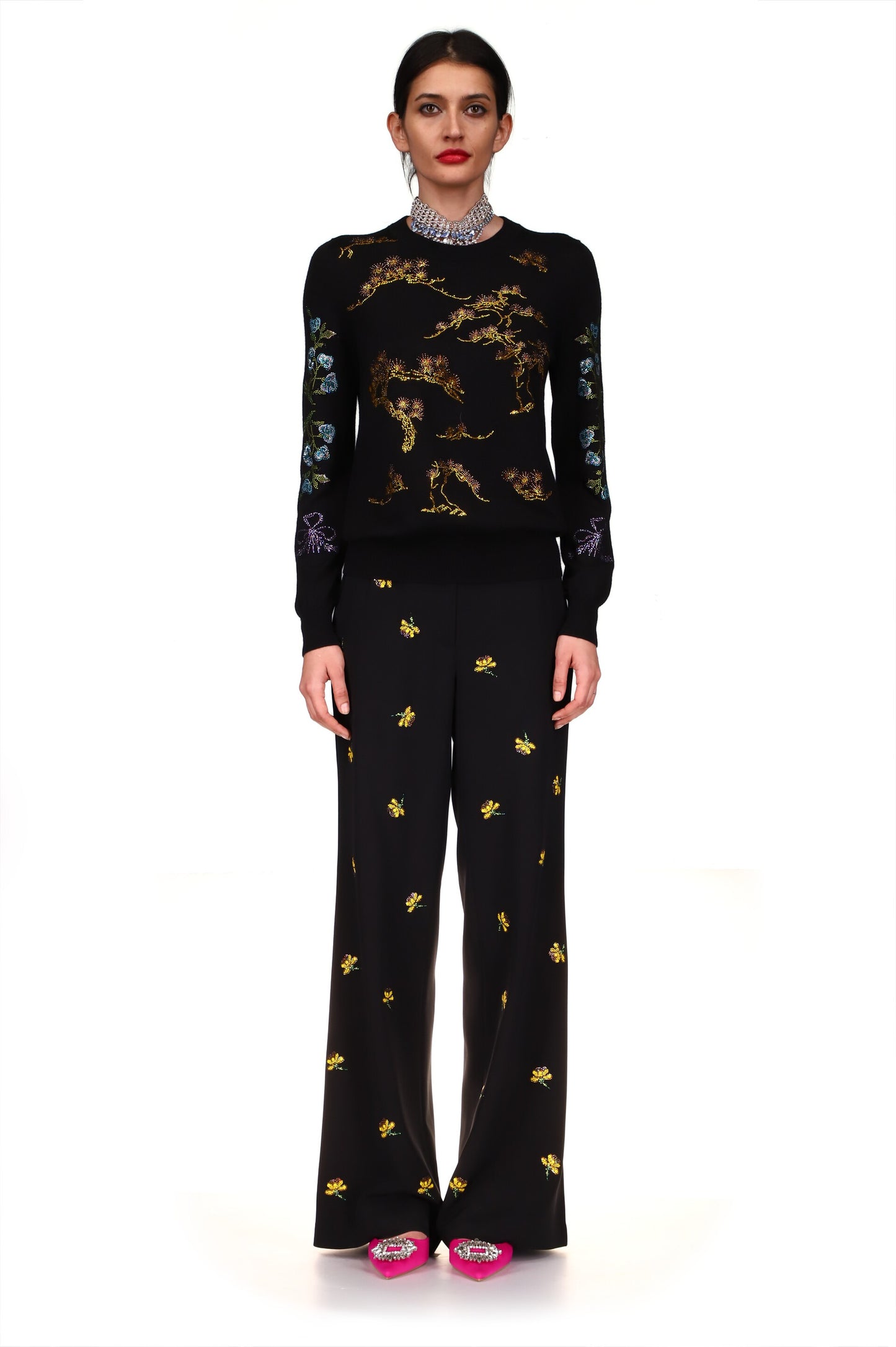 'KYOTO GARDENS' SILKY CASHMERE PULLOVER - SWEATERS - Libertine