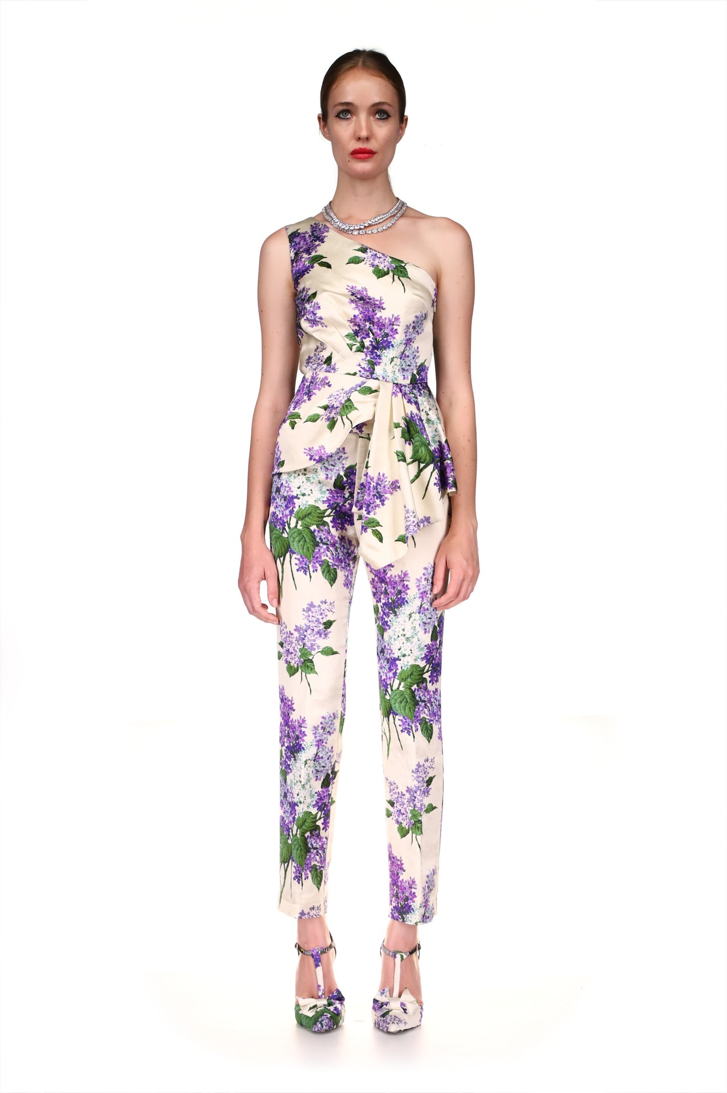 'LILAC GARDEN' ONE SHOULDER BLOUSE - TOPS - Libertine