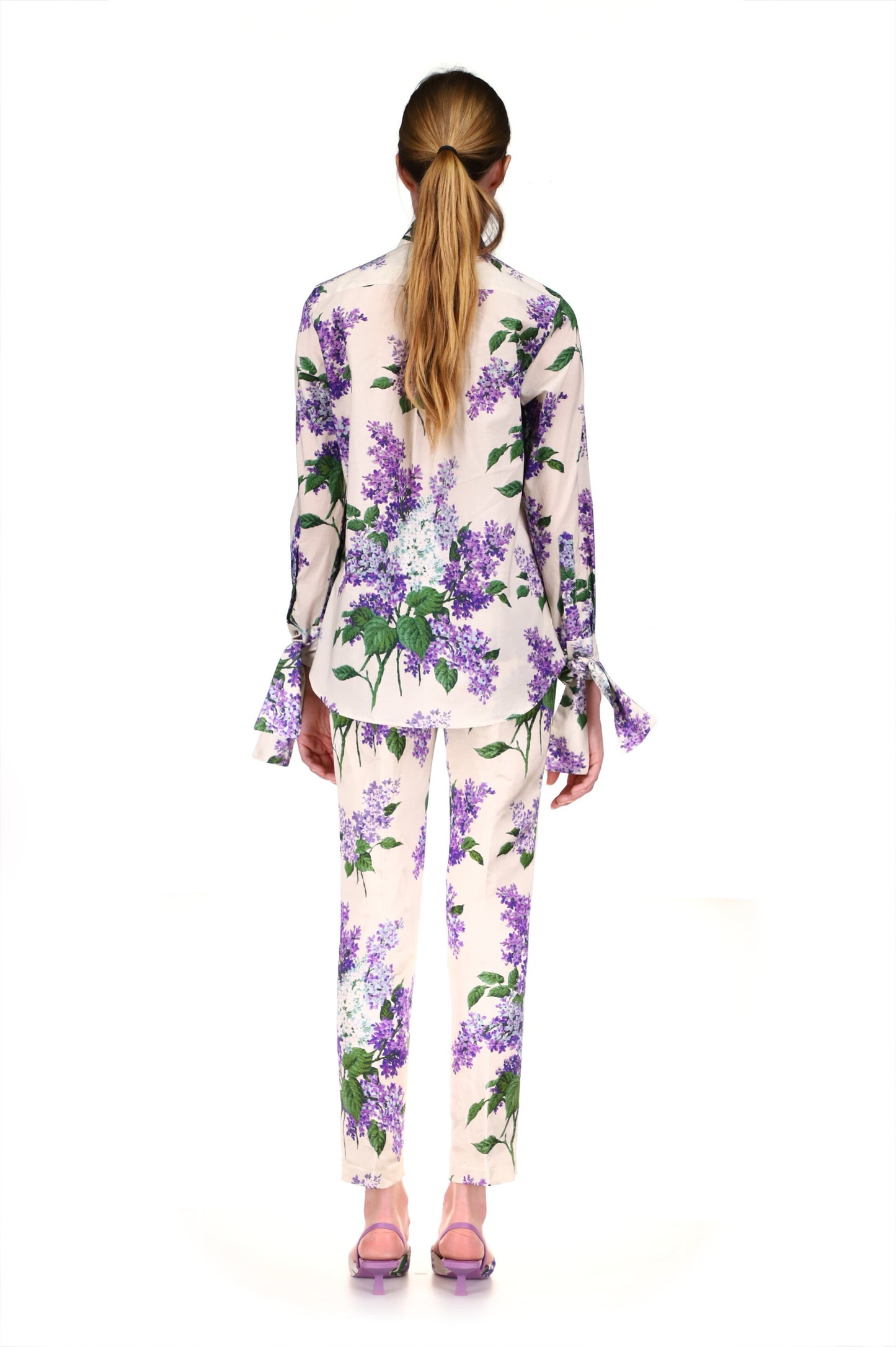 'LILAC GARDEN' RUFFLE FRONT SHIRT - CLASSIC SHIRTS - Libertine