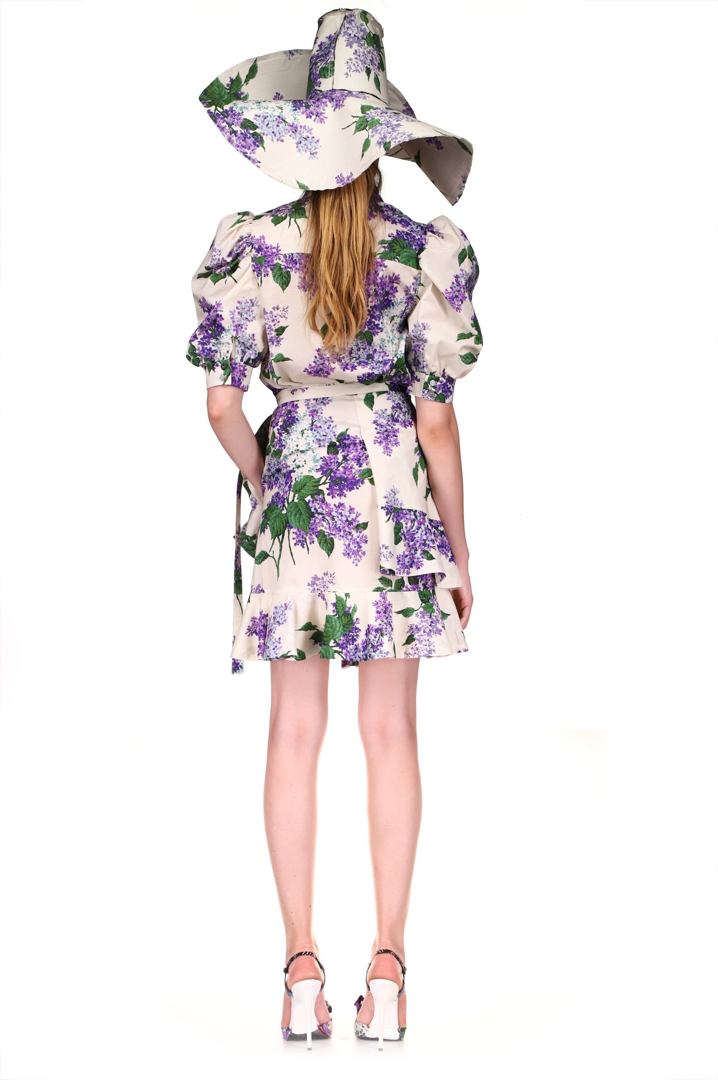 'LILAC GARDEN' PUFF SLEEVE BLOUSE - TOPS - Libertine
