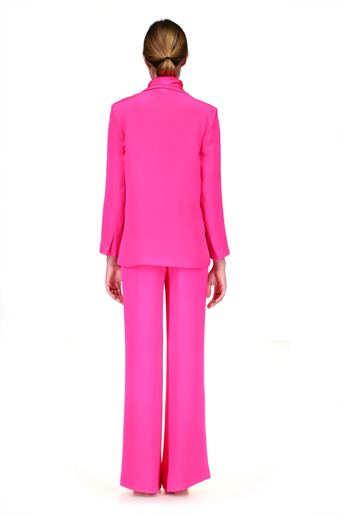 'OVERSATURATED SILKS' PINK LONG JACKET - BLAZERS - Libertine