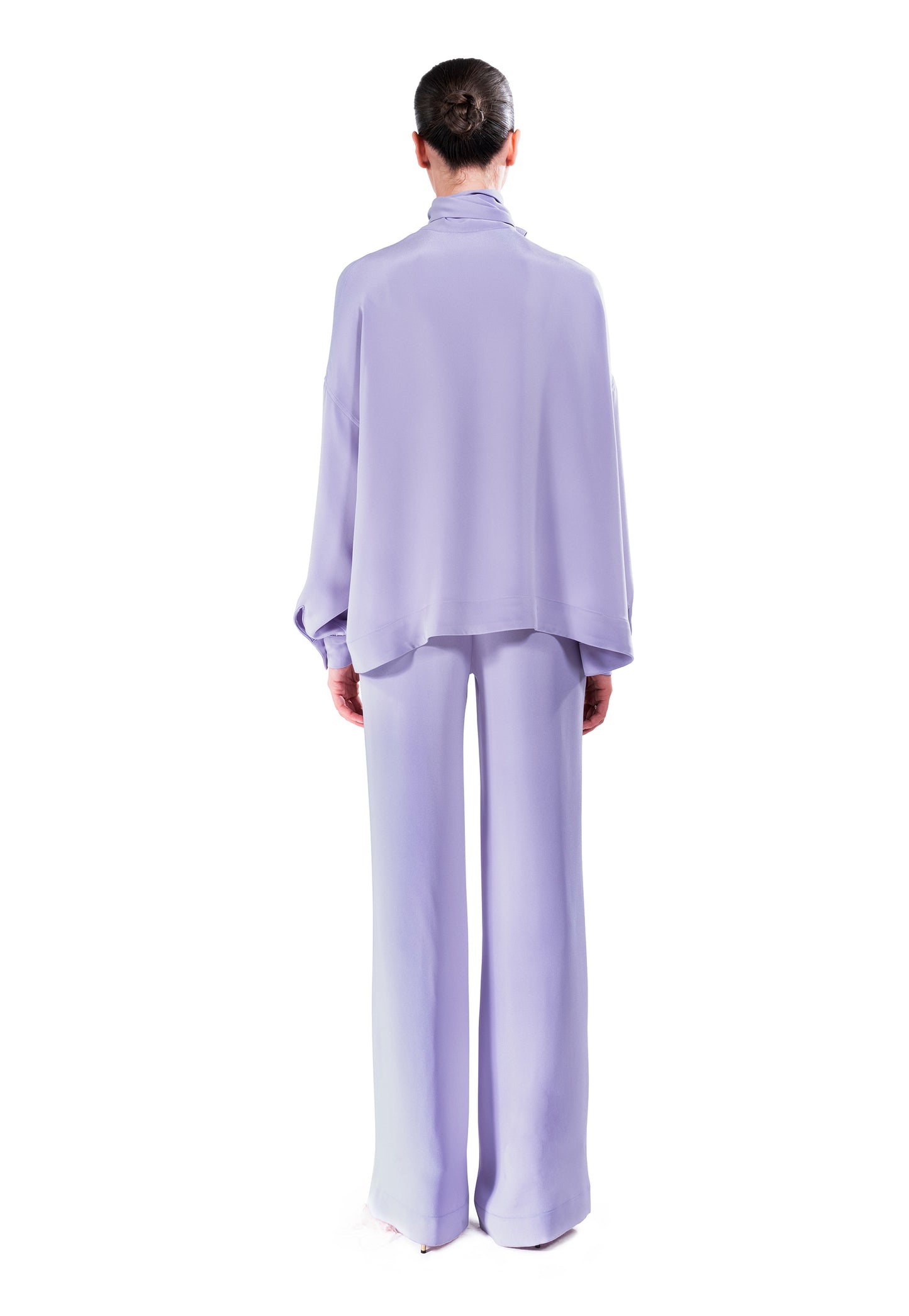 'Powdered Violet' Tie Blouse - - Libertine