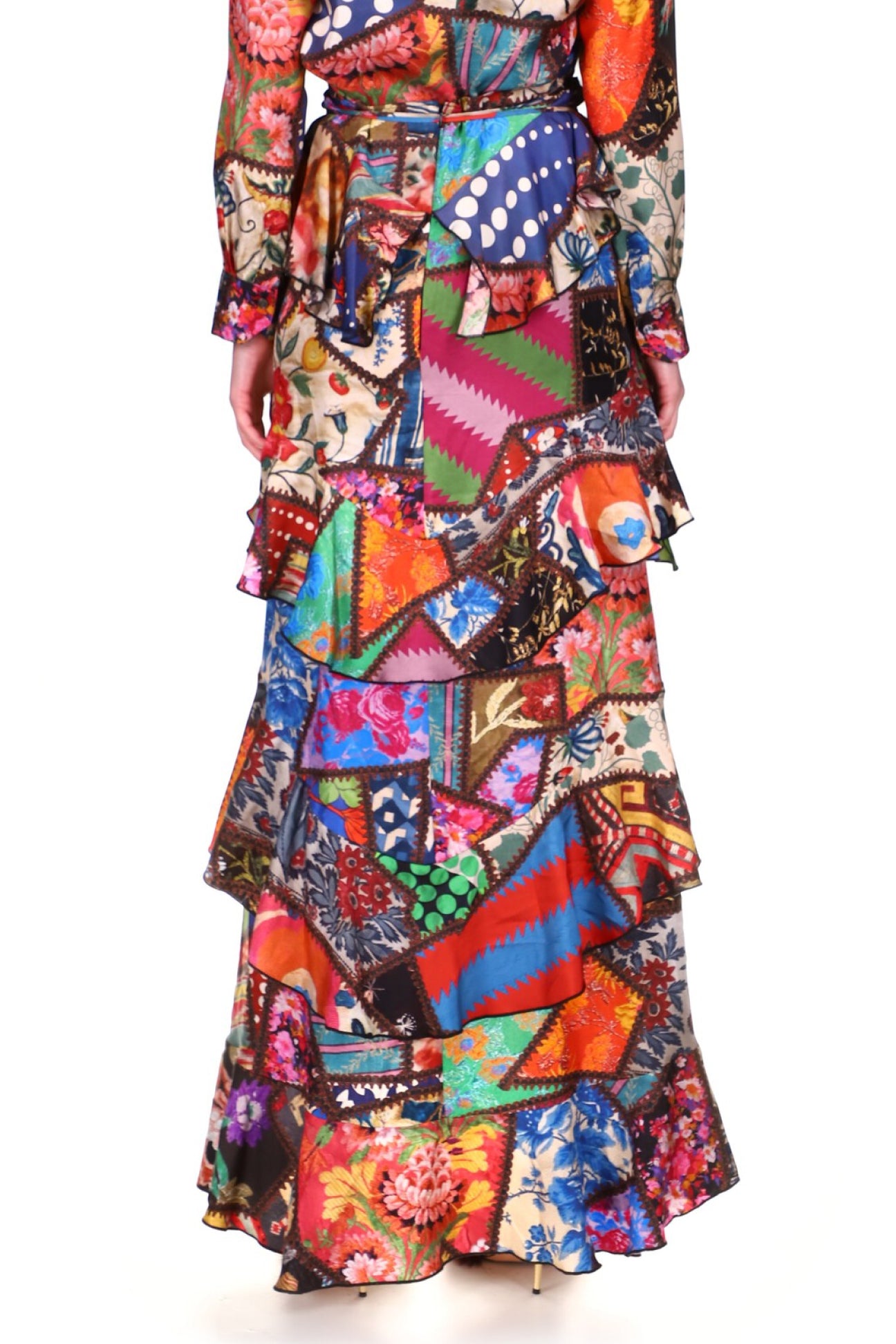 'HOTCH POTCH CRAZY QUILT' BLITZ SKIRT IN SILK - SKIRTS - Libertine