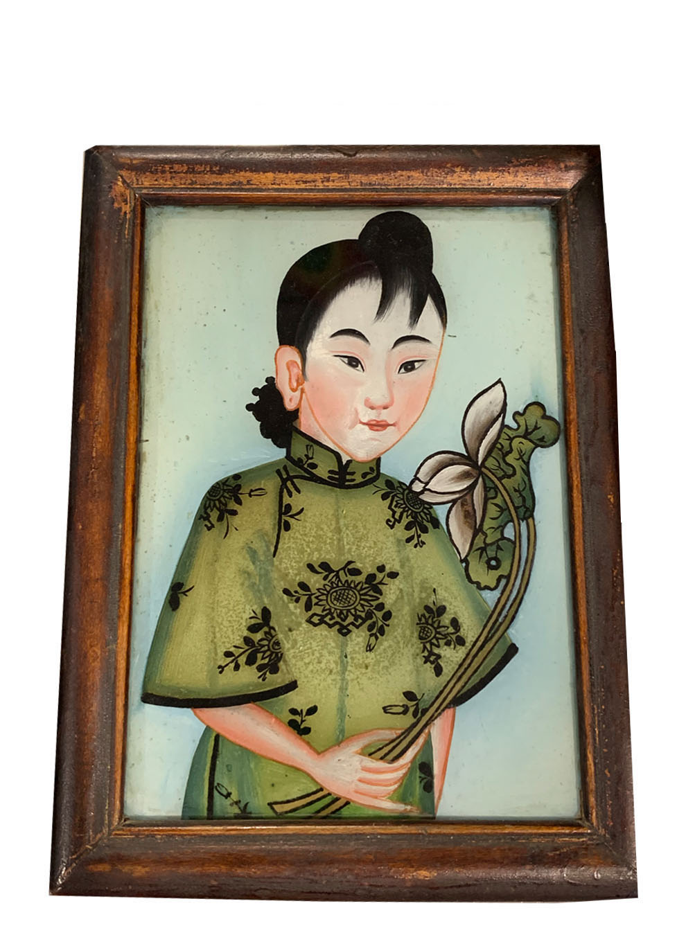 PAIR OF 19TH CENTURY CHINESE REVERSE GLASS PAINTINGS OF SISTERS - Home - Libertine