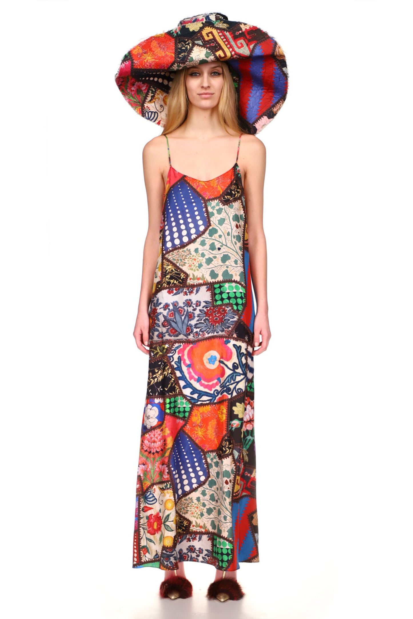 'HOTCH POTCH CRAZY QUILT' CLASSIC SLIP DRESS - DRESSES - Libertine