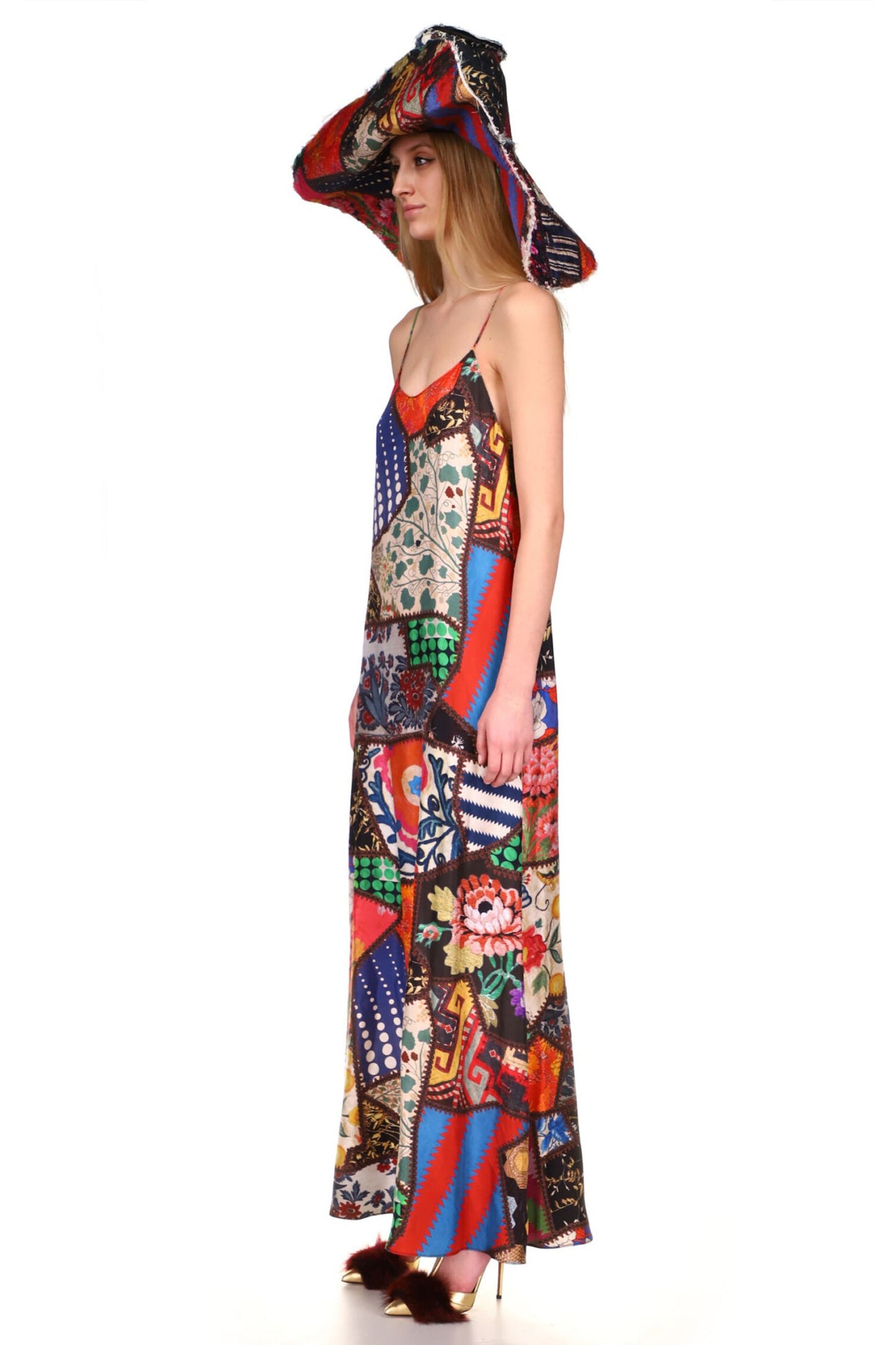 'HOTCH POTCH CRAZY QUILT' CLASSIC SLIP DRESS - DRESSES - Libertine