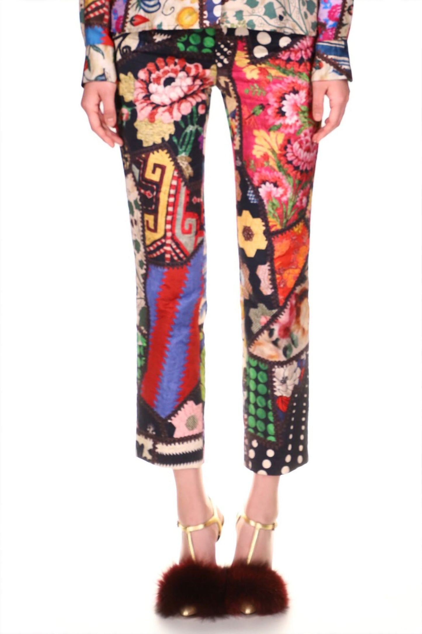 'HOTCH POTCH CRAZY QUILT' SLIM TROUSER - PANTS - Libertine