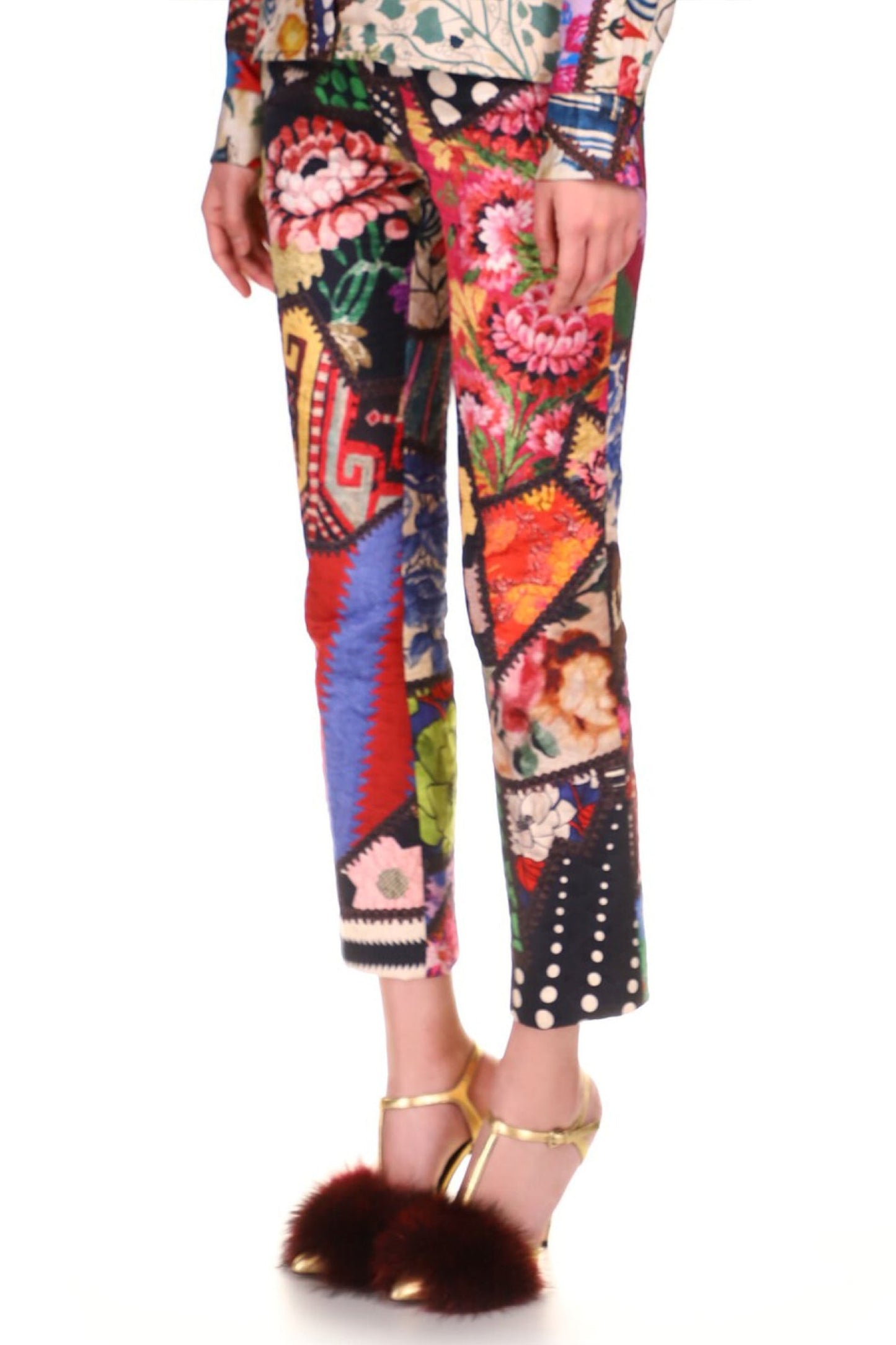 'HOTCH POTCH CRAZY QUILT' SLIM TROUSER - PANTS - Libertine