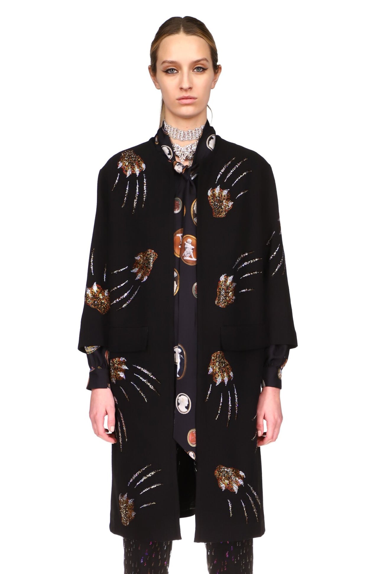 CRYSTAL ‘LEOPARDO' DUSTER COAT - Women's Jackets & Coats - Libertine