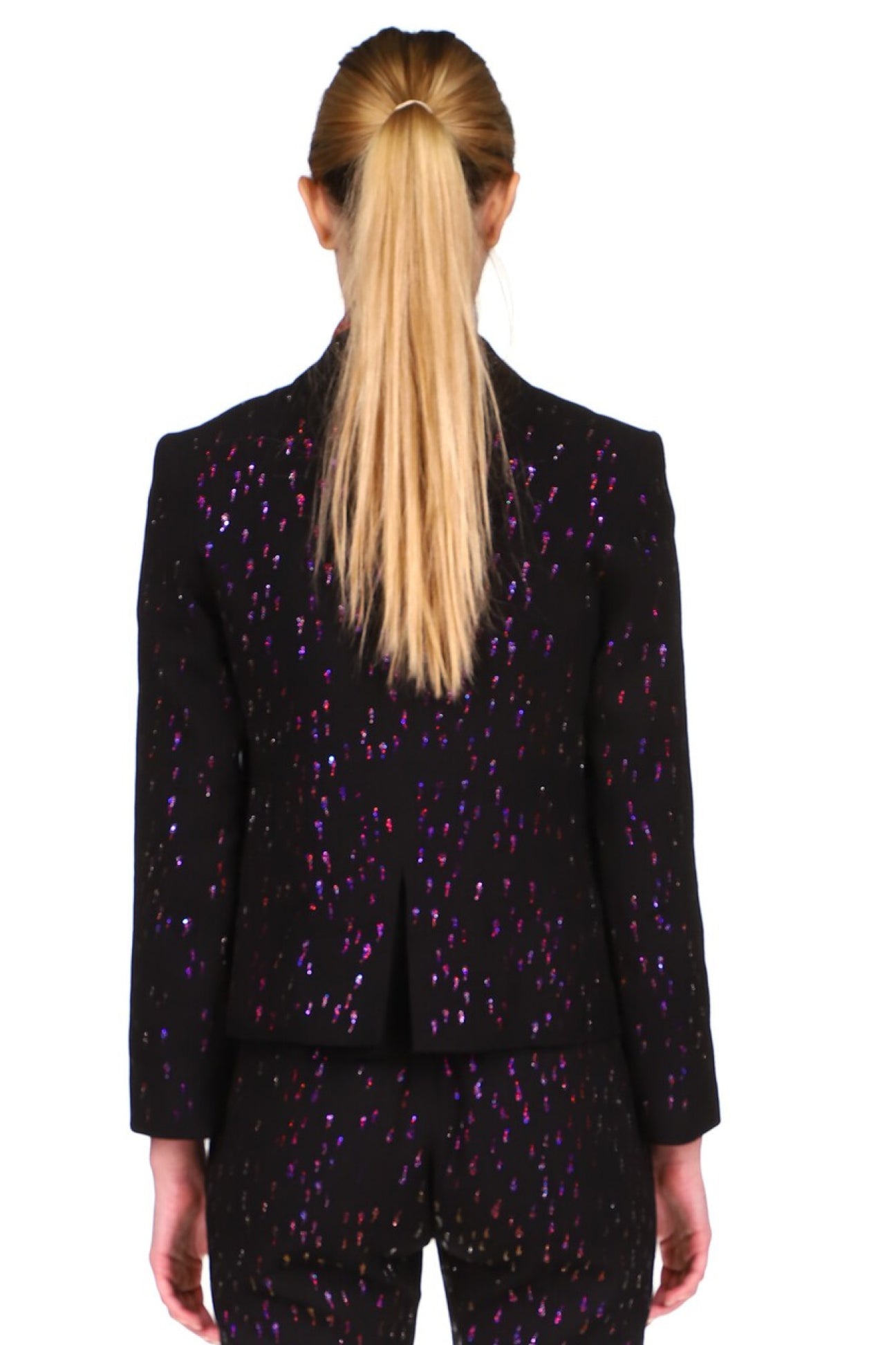 CRYSTAL 'OIL SLICK' BLACK JACKET - BLAZERS - Libertine