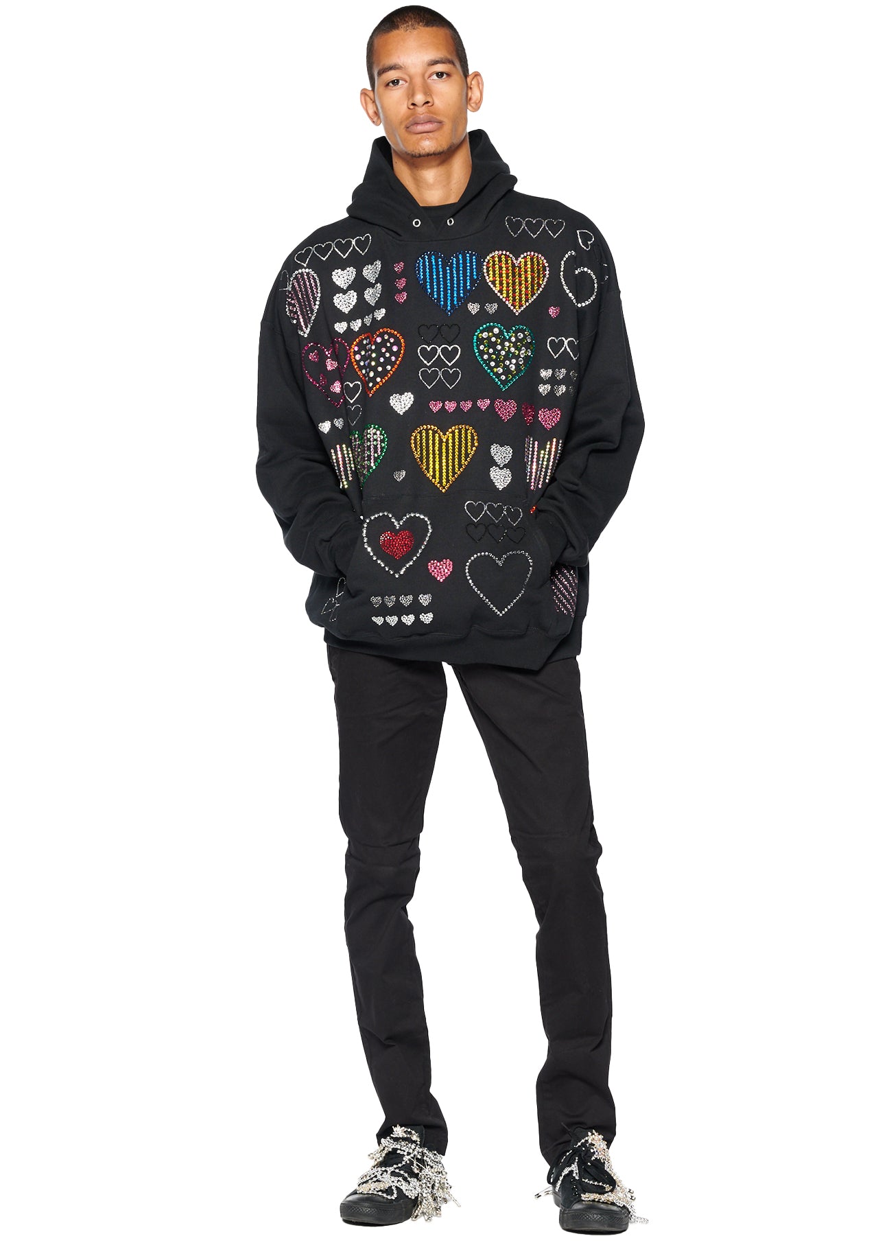 BLACK HEARTS HOODIE - SWEATSHIRTS - Libertine