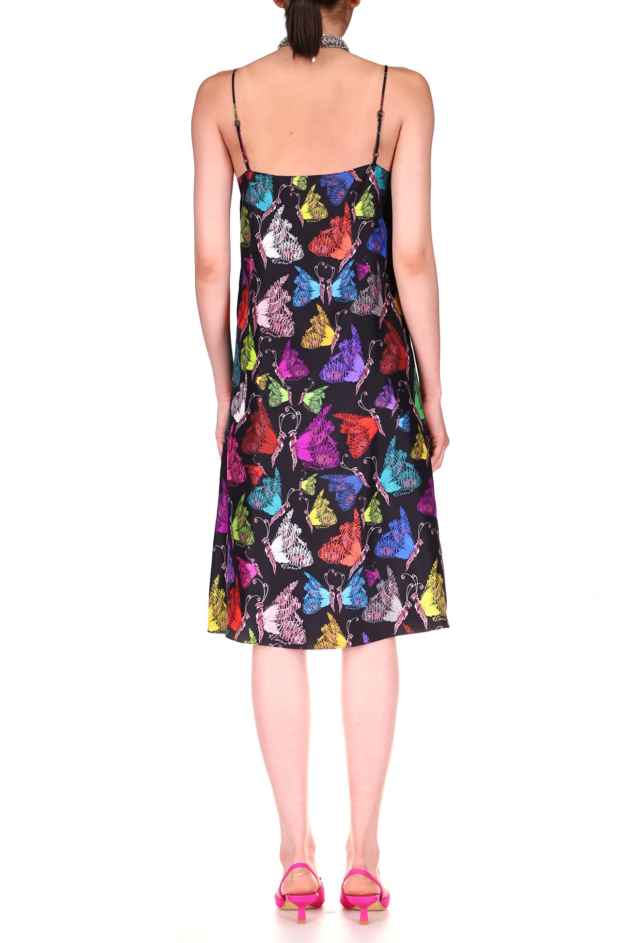 'MILLE PAPILLONS' STRAIGHT SLIP DRESS - DRESSES - Libertine