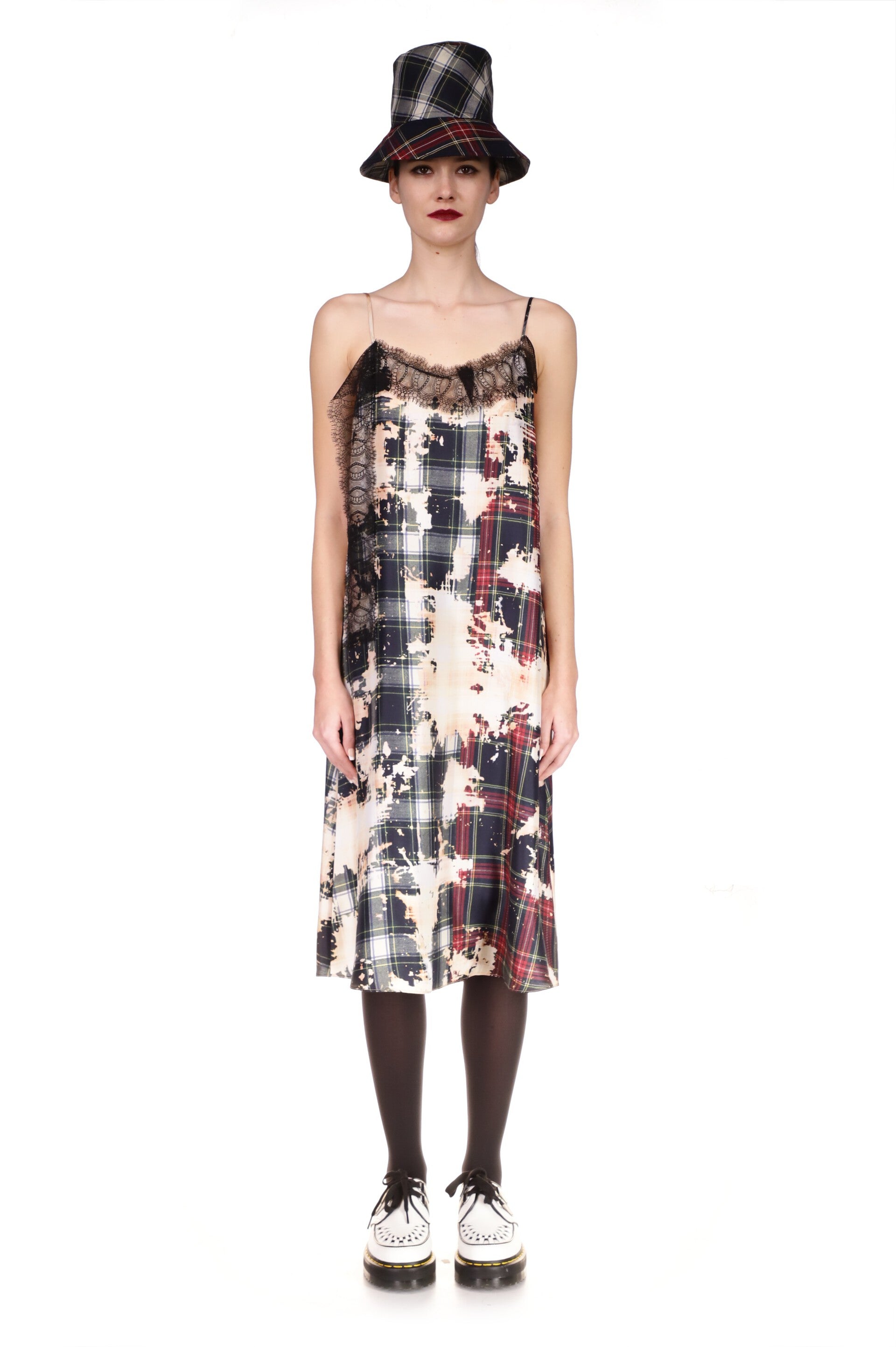 Vince plaid slip store dress